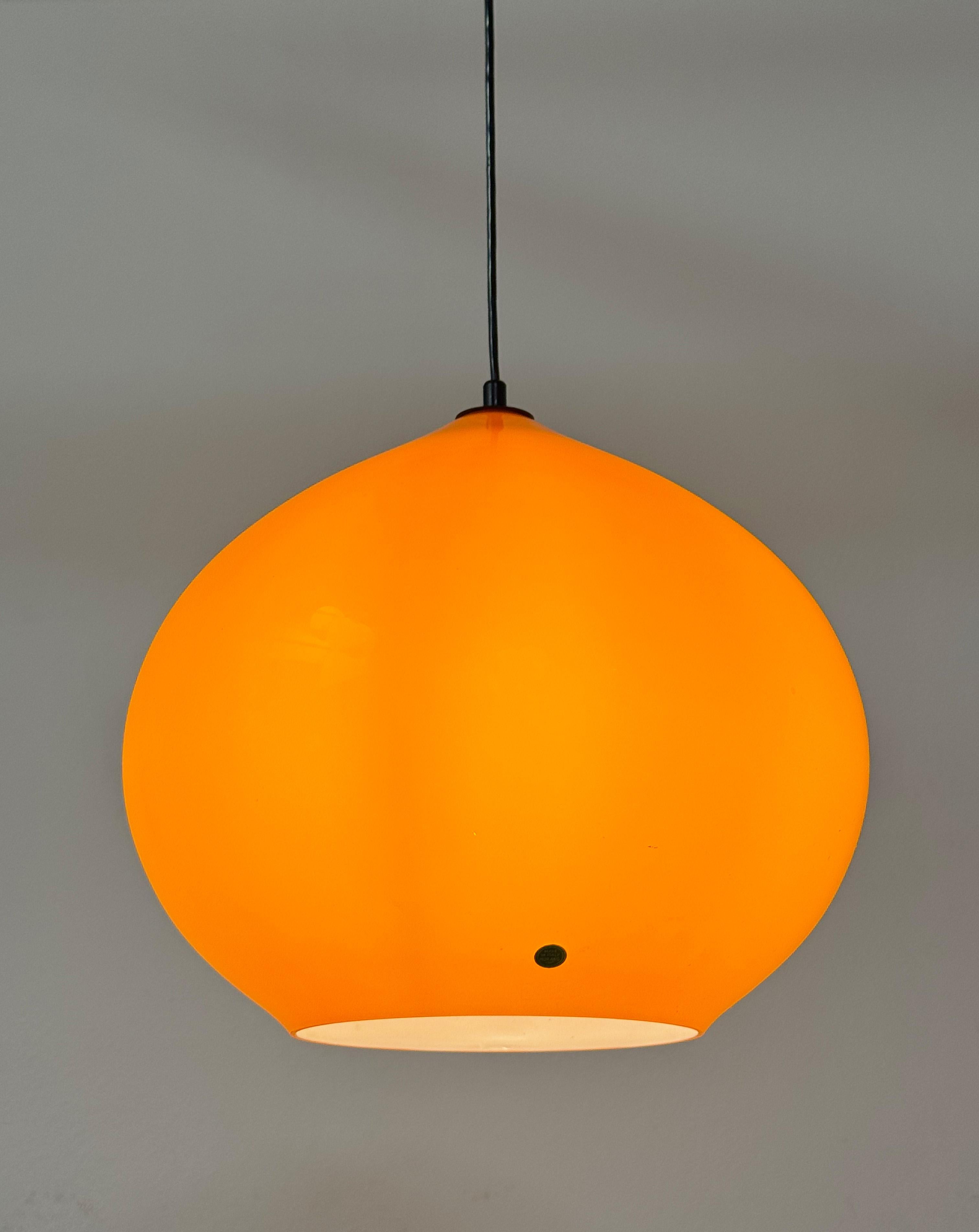 Large Midcentury Glass Pendant by Alessandro Pianon for Vistosi en vente 8
