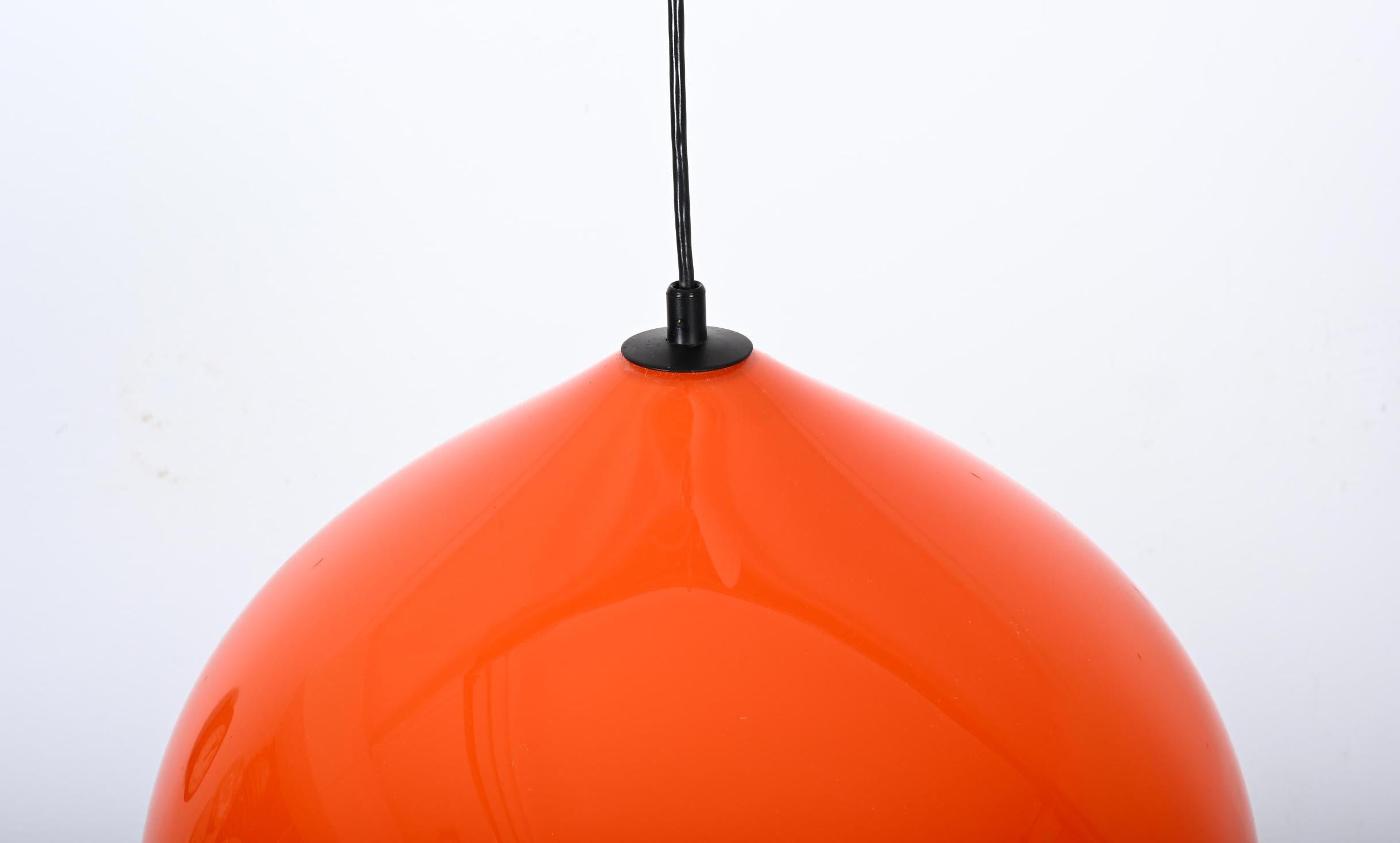 Large Midcentury Glass Pendant by Alessandro Pianon for Vistosi Bon état - En vente à Vienna, AT