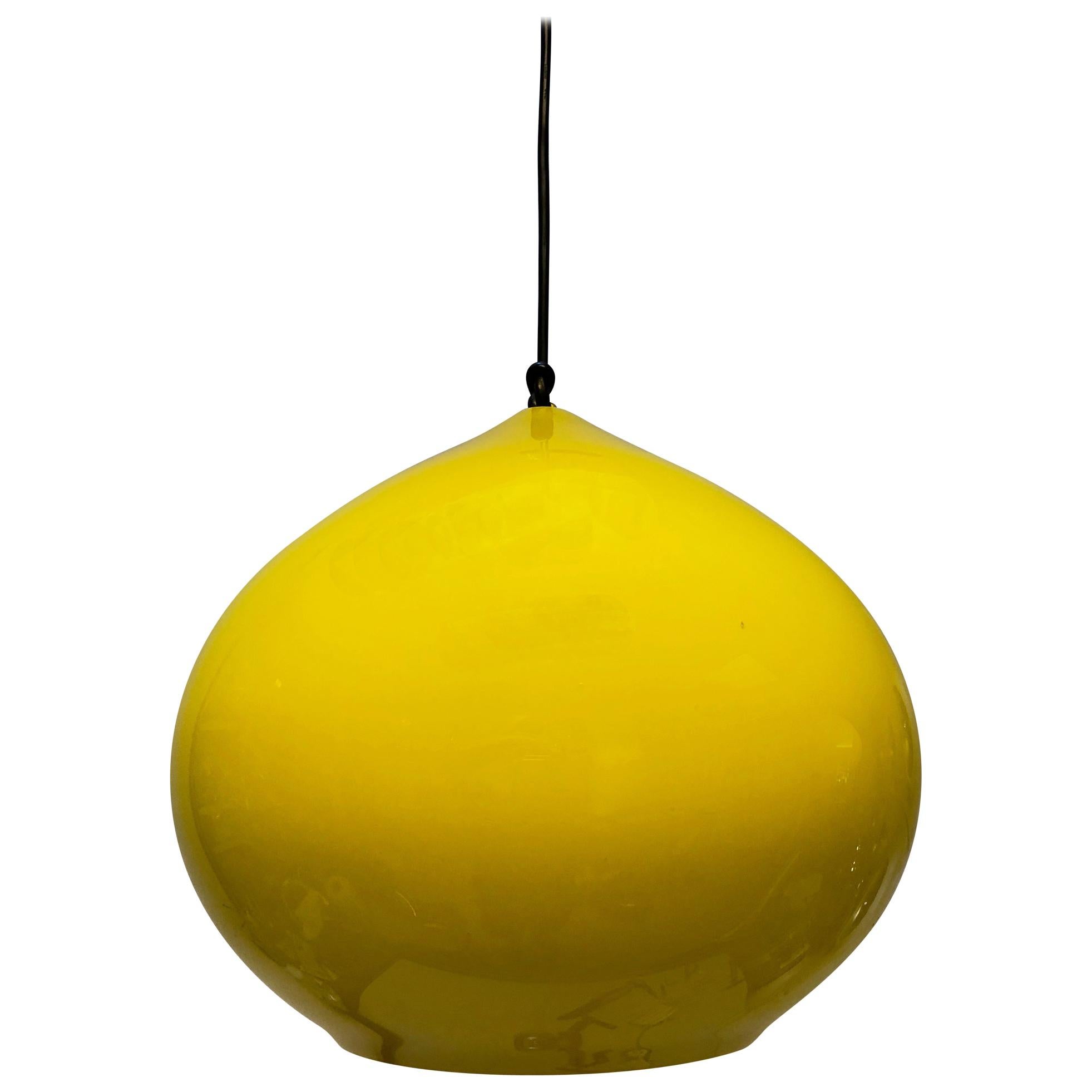 Large Midcentury Glass Pendant by Alessandro Pianon for Vistosi