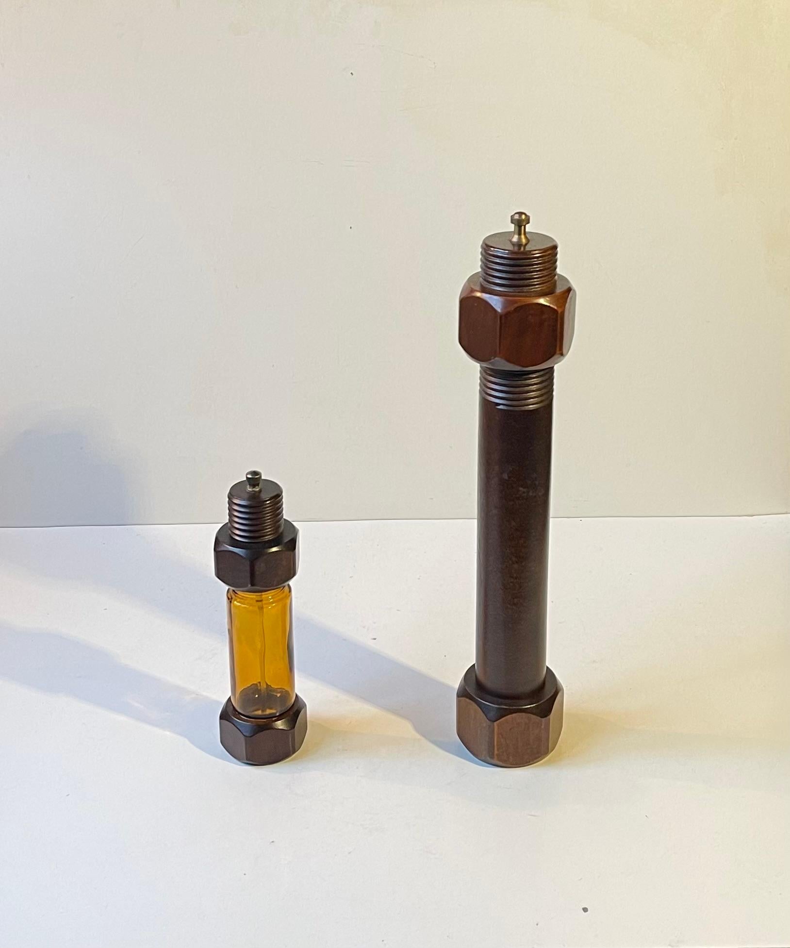 Großes industrielles Salz- und Pfeffermühlenset aus der Mitte des Jahrhunderts, 1970er Jahre (Italienisch) im Angebot