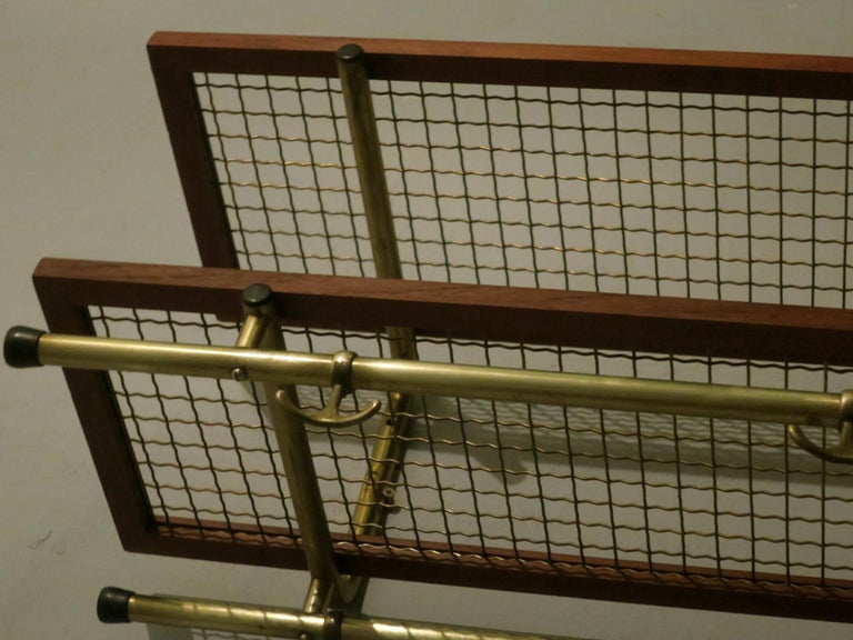 Large Midcentury Isakssohn Habo Hat And Coat Rack Sweden 1950s Teak And