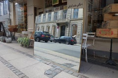 Large Midcentury Italian Brass Mirror