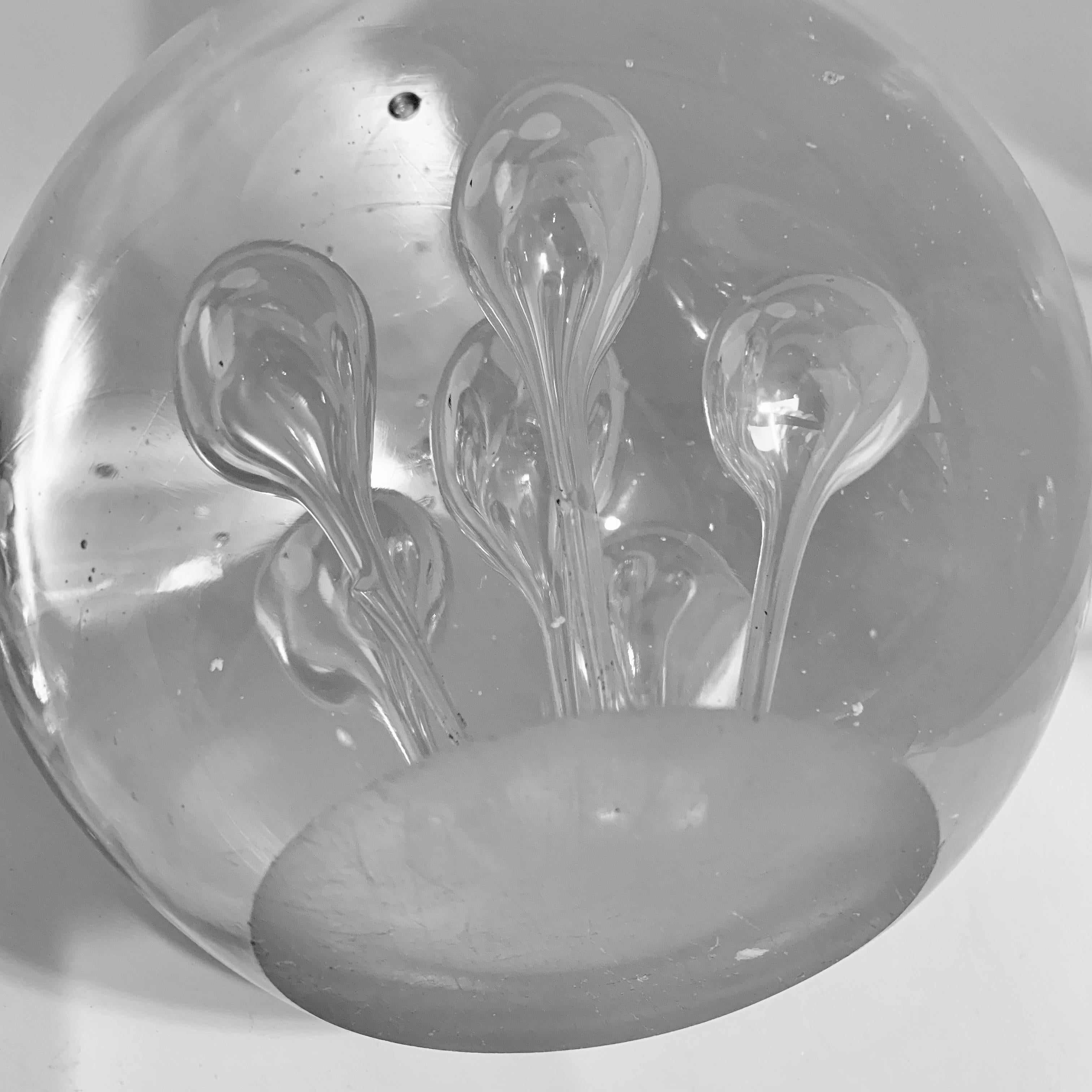 Large Midcentury Italian Crystal Sphere 7