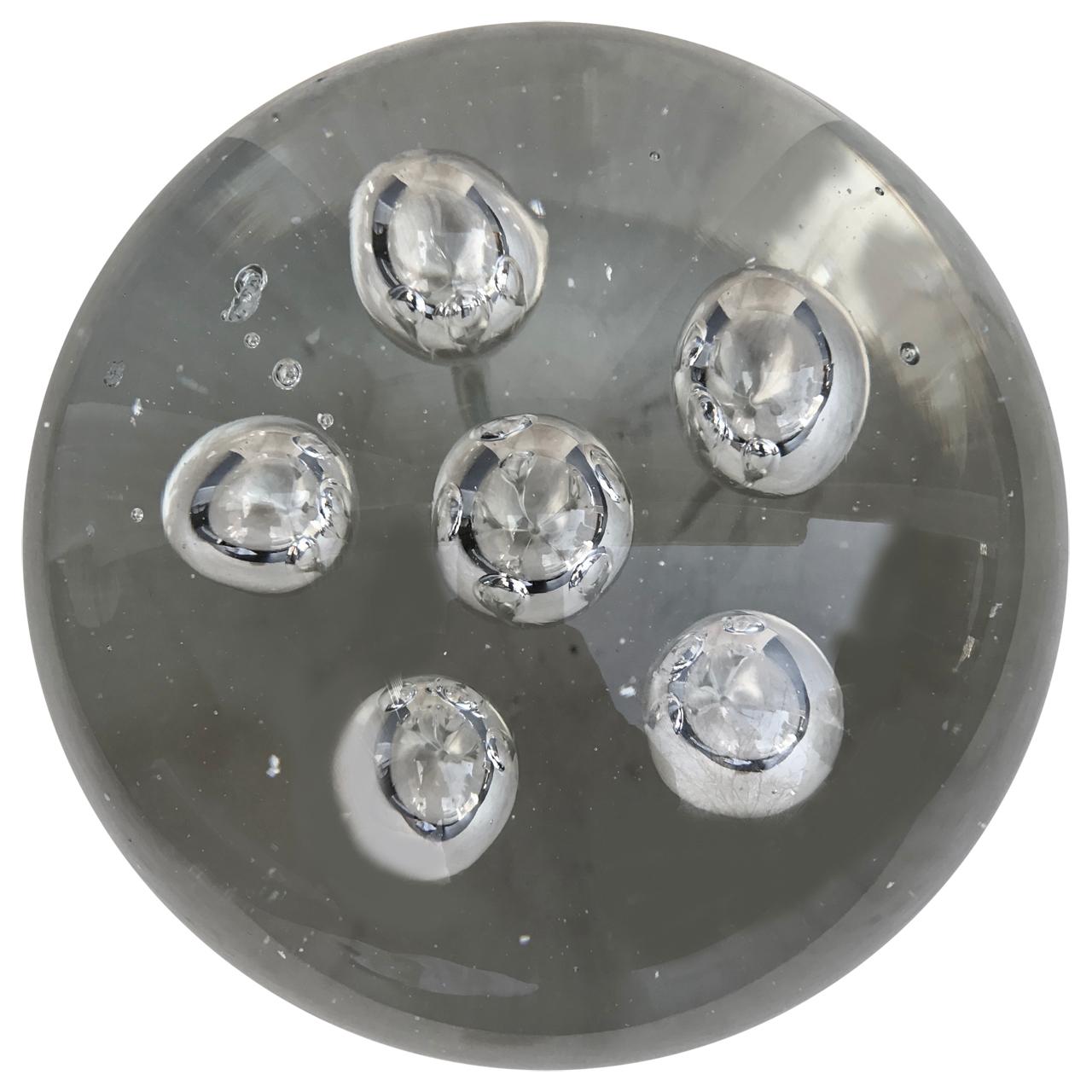 Large Midcentury Italian Crystal Sphere 1