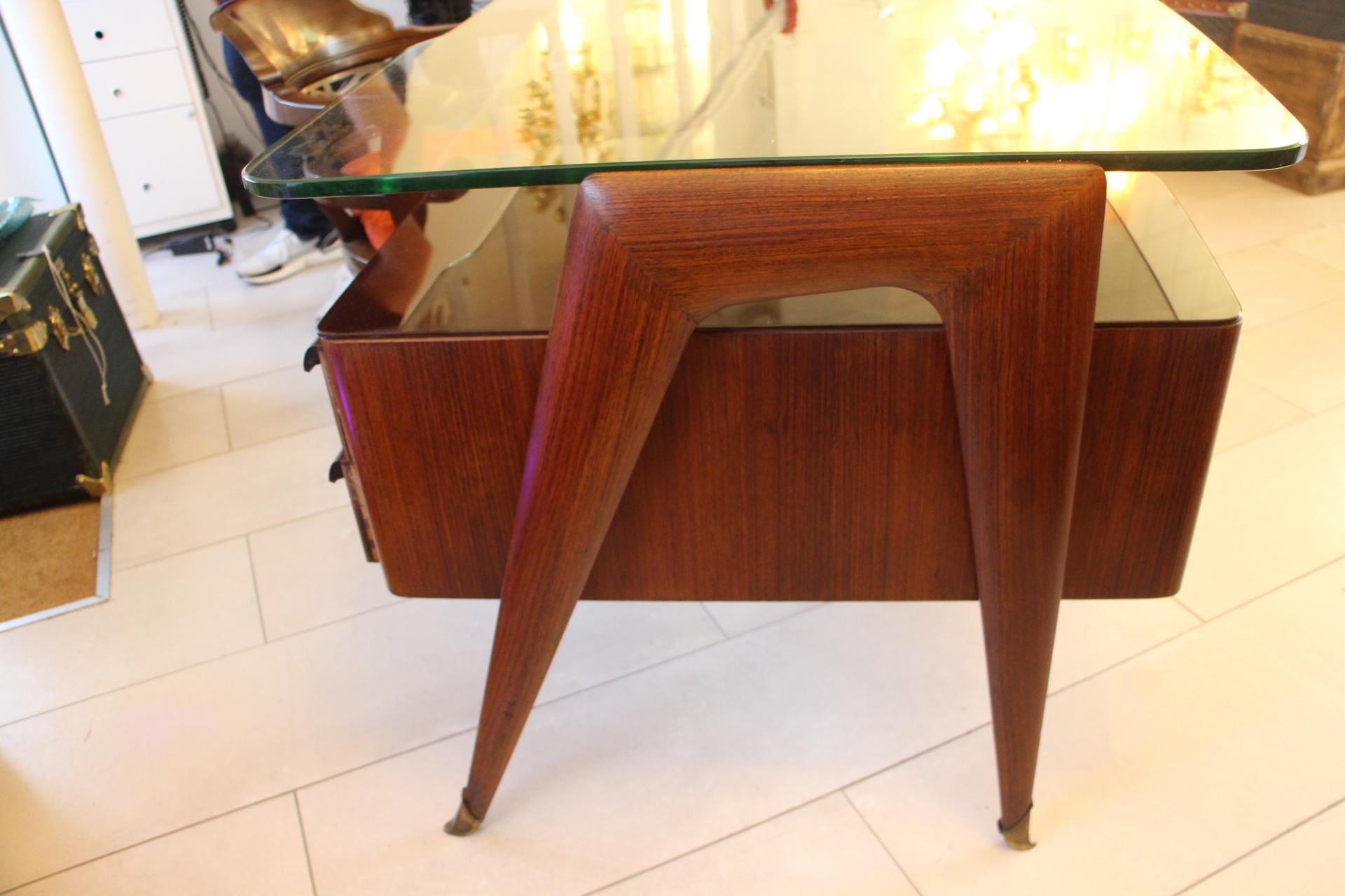 Large Midcentury Italian Executive Desk by Vittorio Dassi For Sale 2