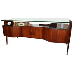 Retro Large Midcentury Italian Executive Desk by Vittorio Dassi