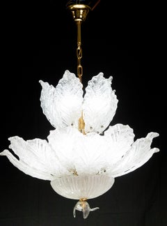 Großer italienischer Murano-Glas-Kronleuchter aus der Mitte des Jahrhunderts, 1970er Jahre