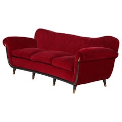 Large Midcentury Italian Sofa Attributed to Guglielmo Ulrich from 1950s