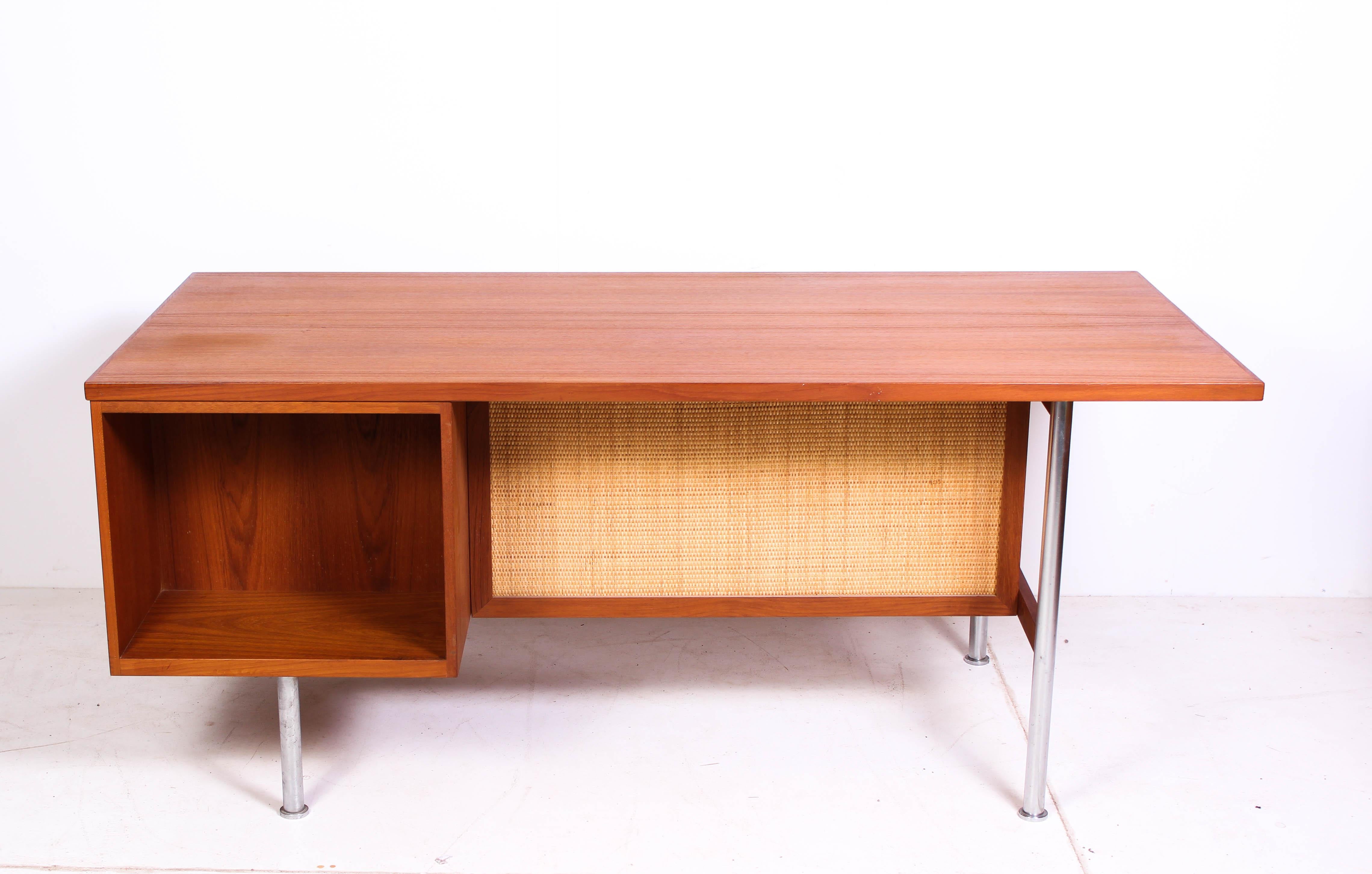 Large Midcentury Kai Kristiansen Teak Desk by FM Møbler For Sale 3