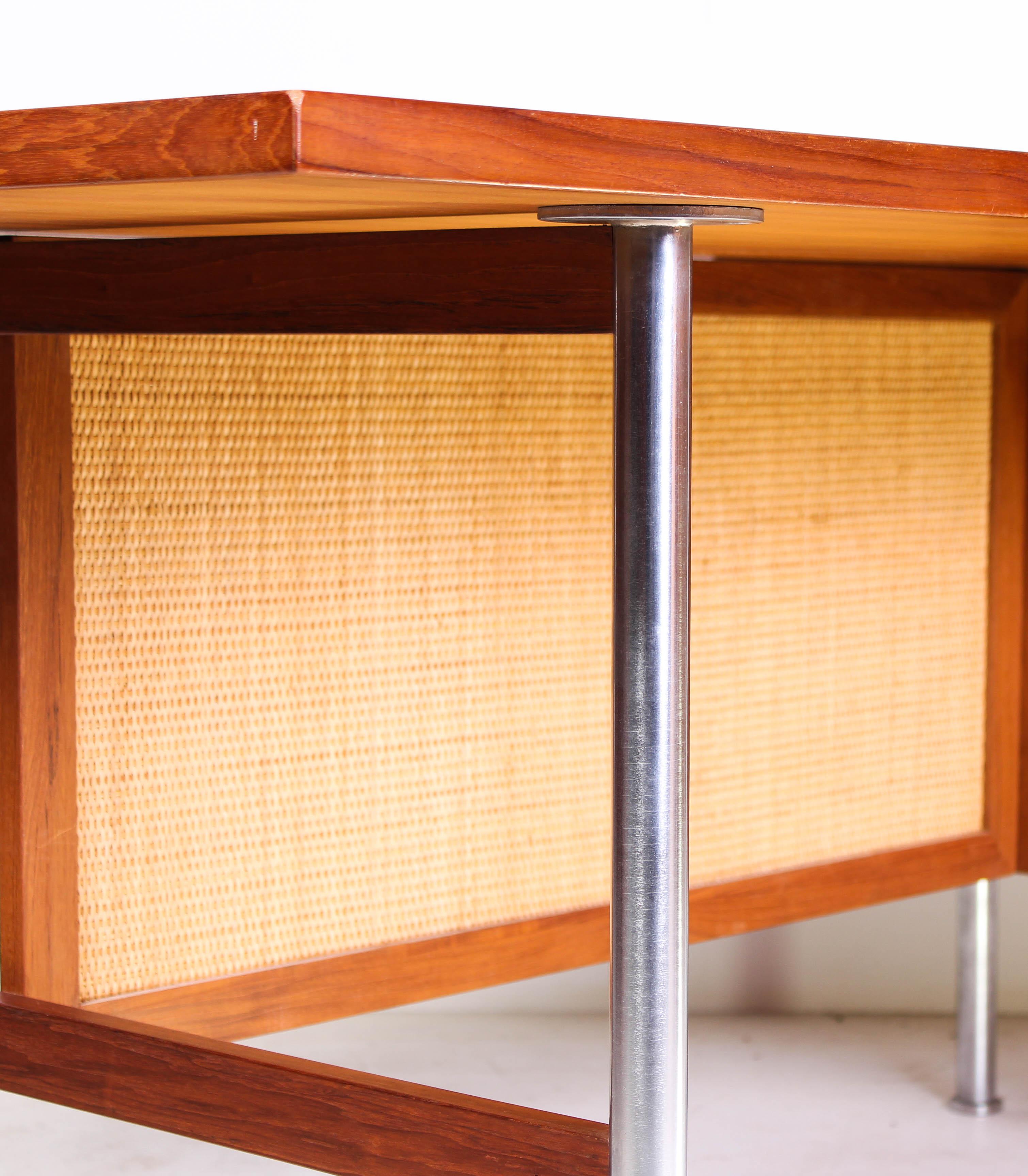 Large Midcentury Kai Kristiansen Teak Desk by FM Møbler For Sale 6