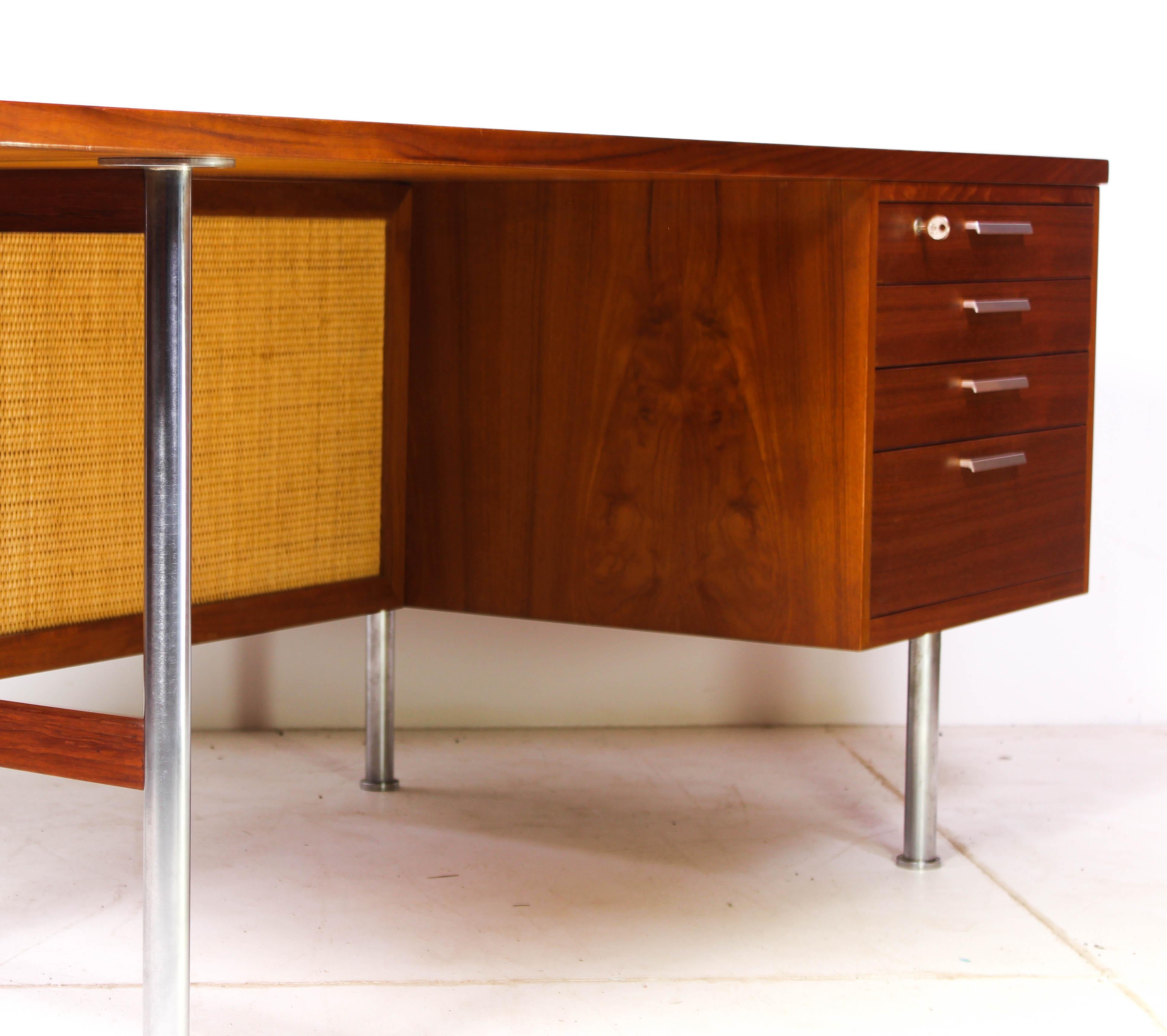 Mid-20th Century Large Midcentury Kai Kristiansen Teak Desk by FM Møbler For Sale