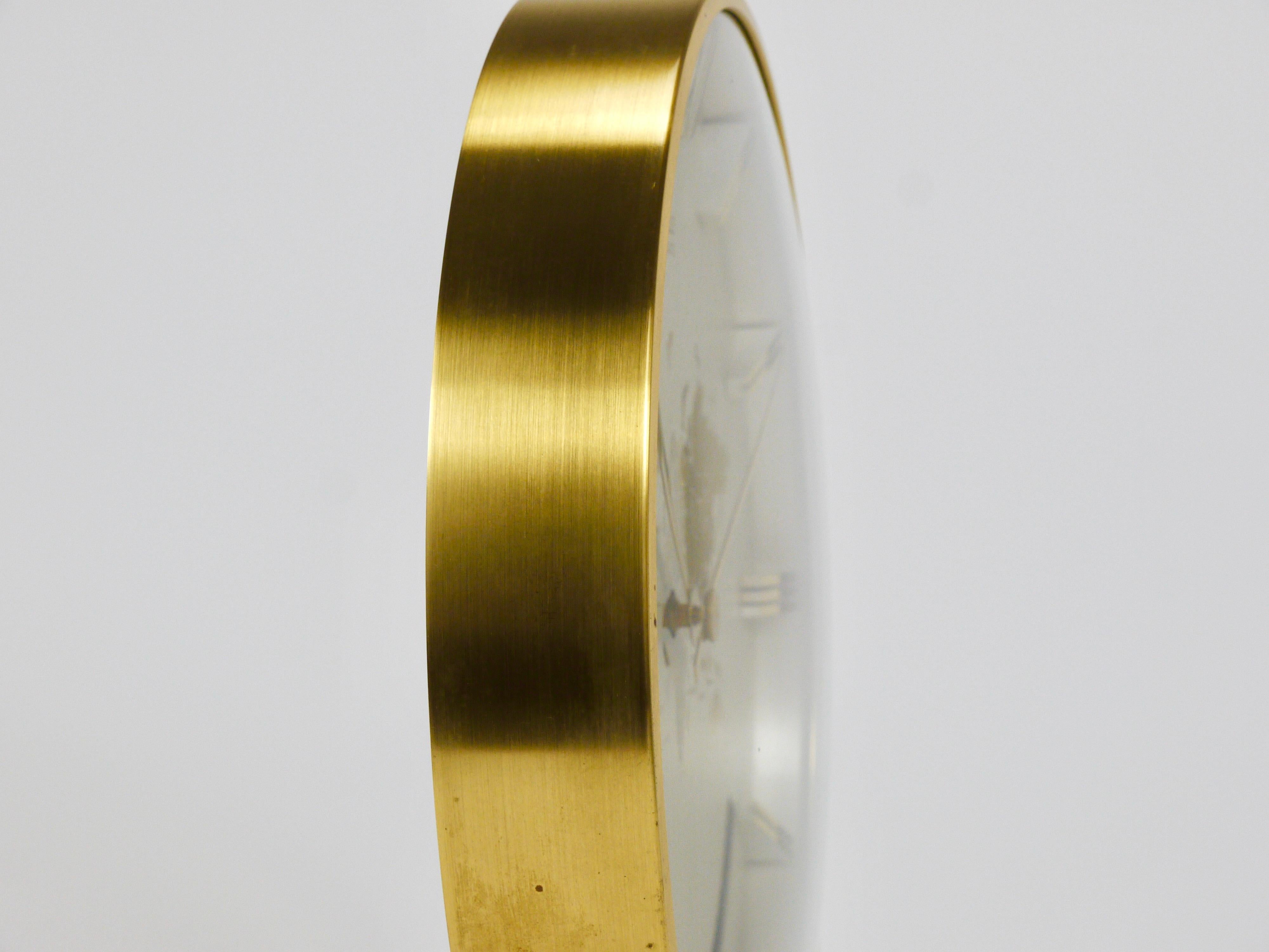 Large Midcentury Kienzle GMT World Time Zone Brass Table Clock, Germany, 1960s For Sale 13