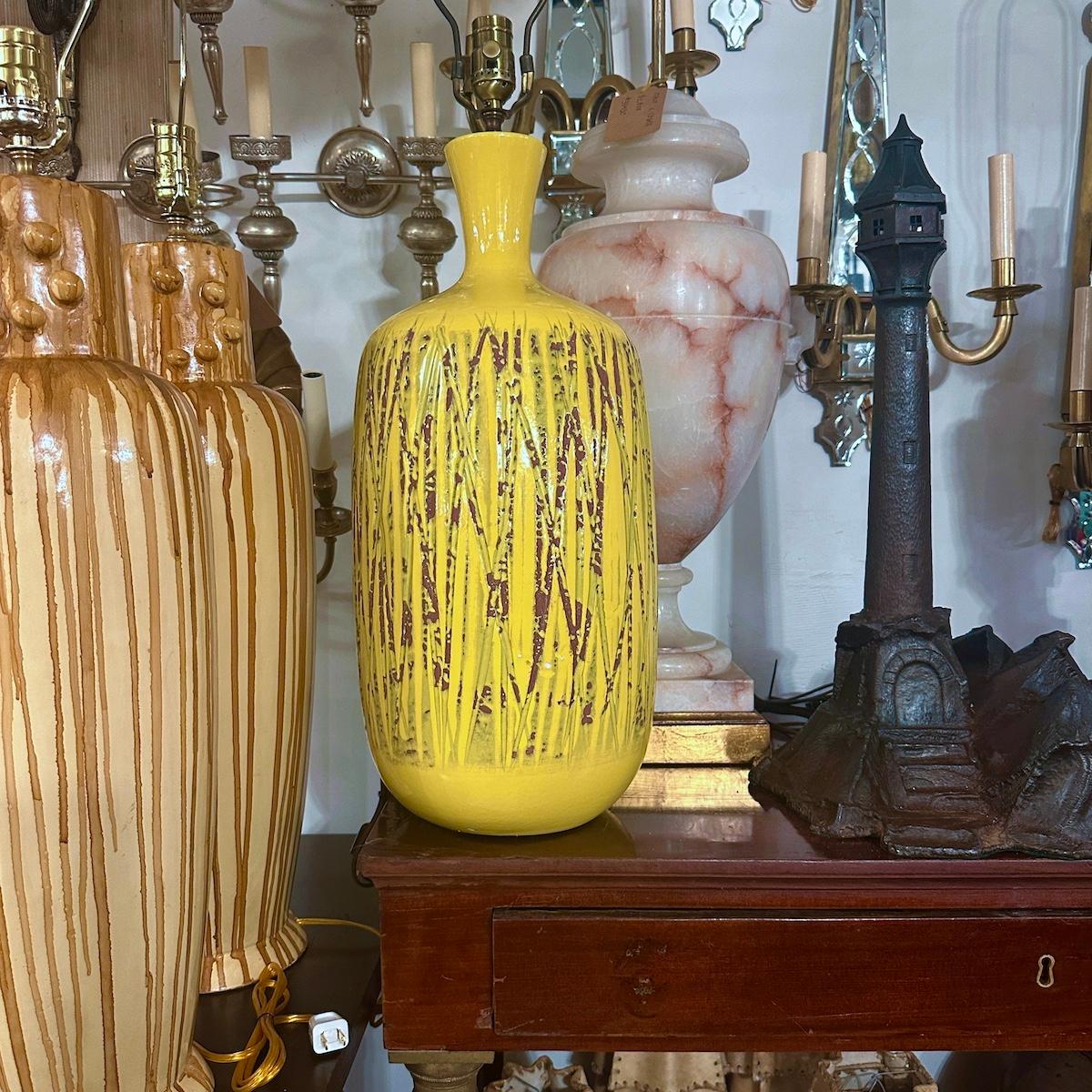Large Midcentury Lamp In Good Condition For Sale In New York, NY