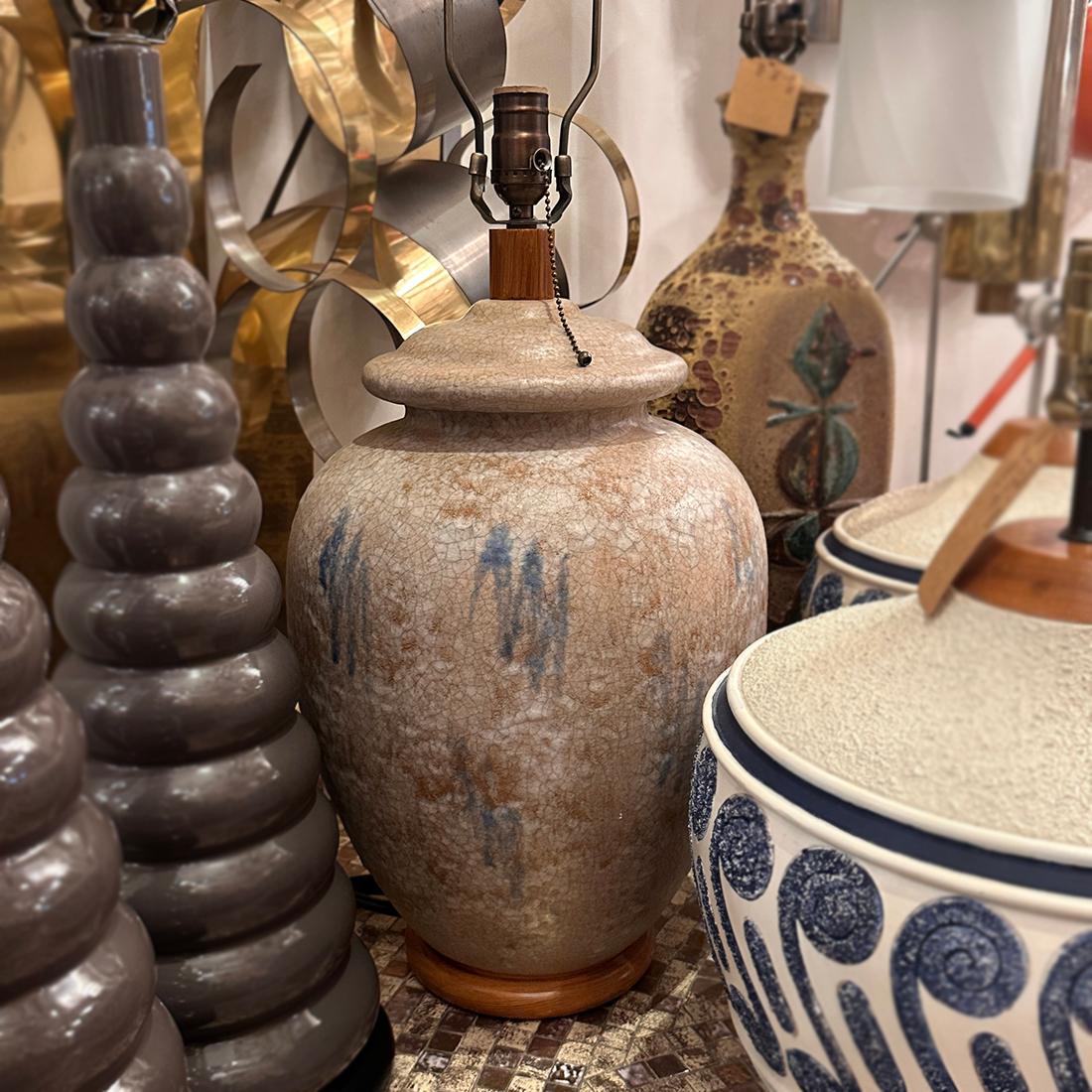 Ceramic Large Midcentury Lamp For Sale