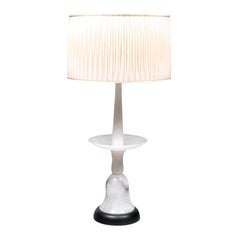 Grande lampe en marbre du milieu du siècle