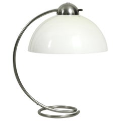 Large Midcentury Metal Table Lamp with Plastic Shade by Schanzenbach, Germany