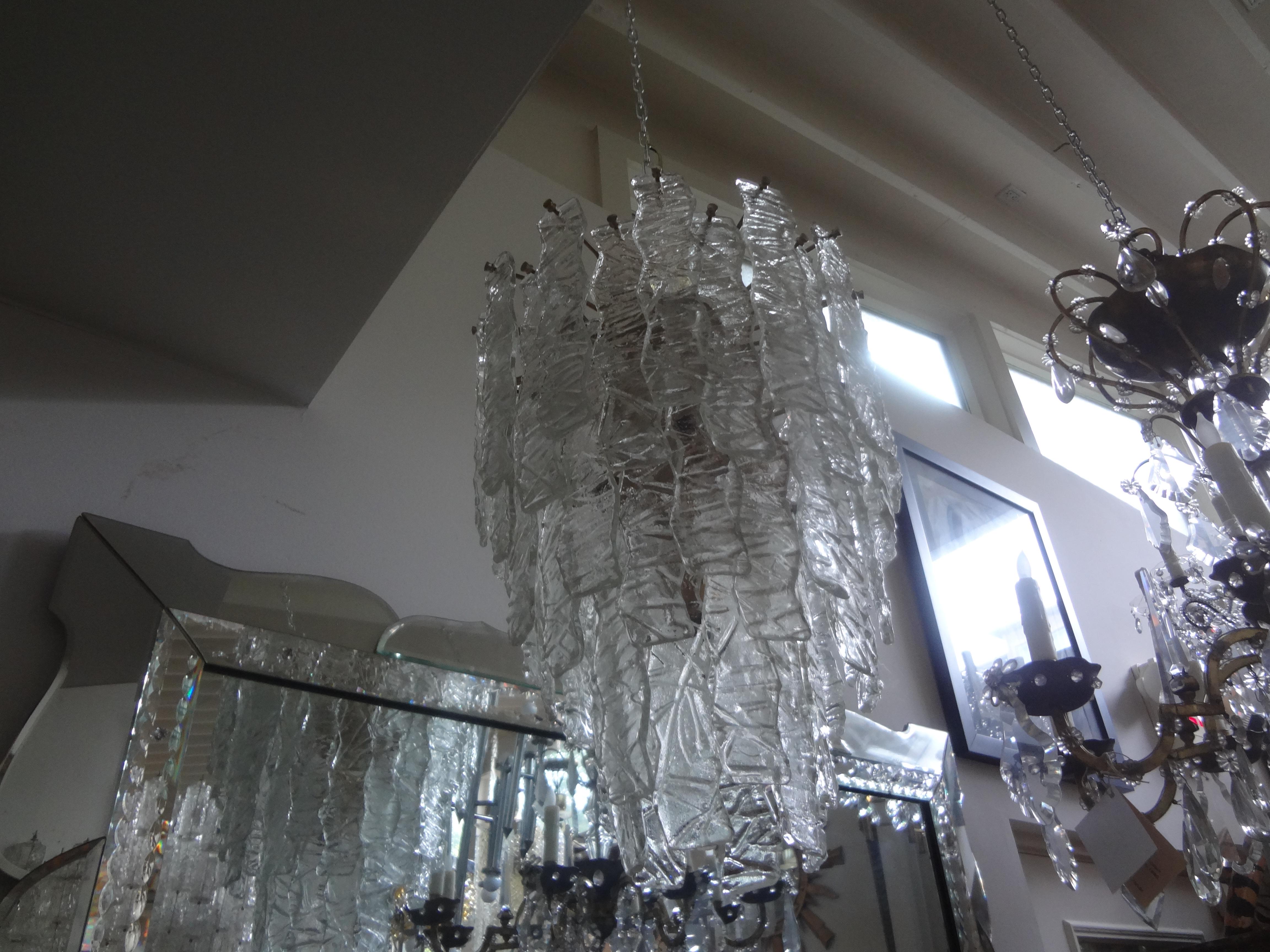 Large Midcentury Murano Chandelier in the Manner of Toni Zuccheri for Venini For Sale 6