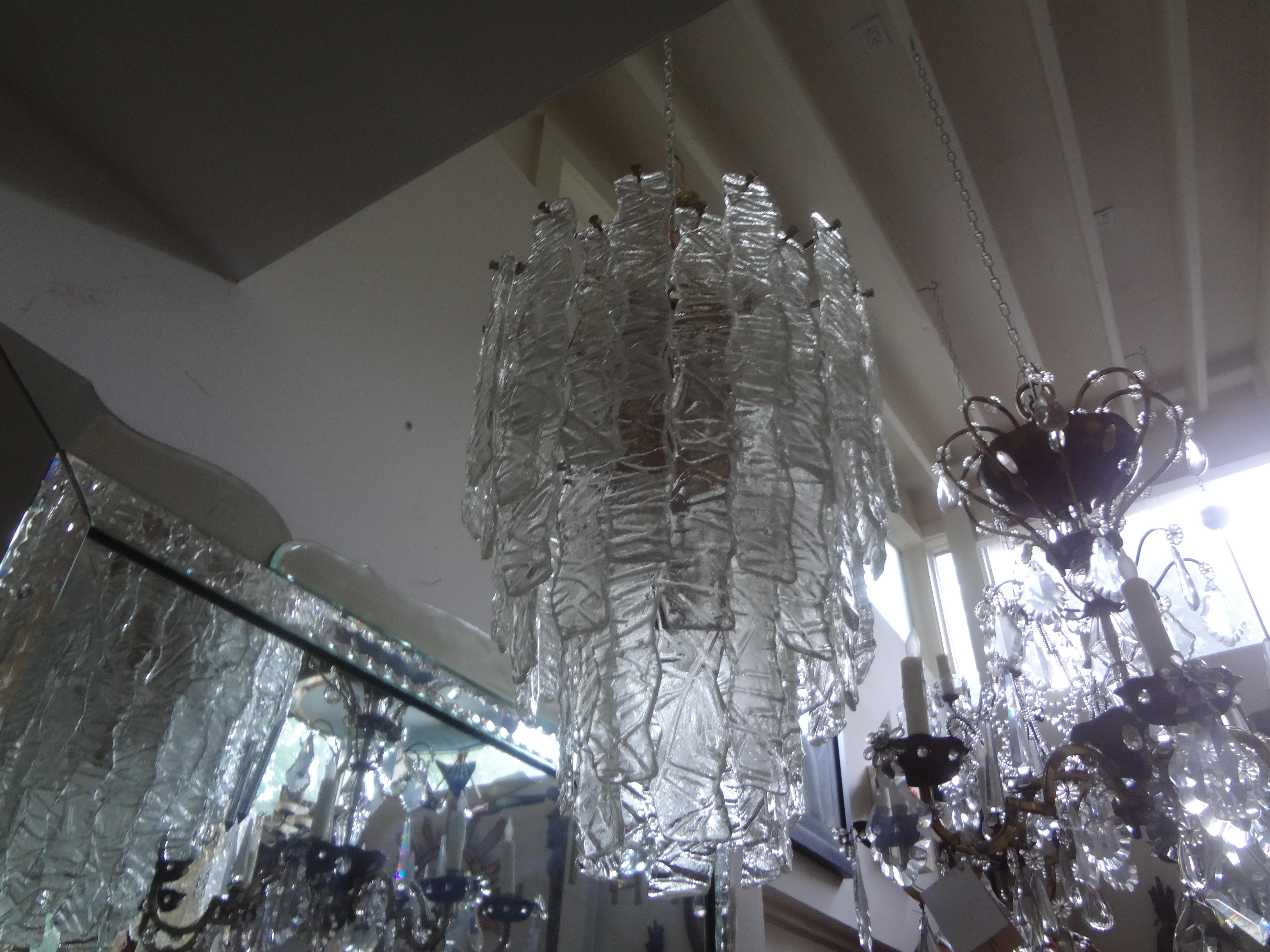 Large Midcentury Murano Chandelier in the Manner of Toni Zuccheri for Venini For Sale 7