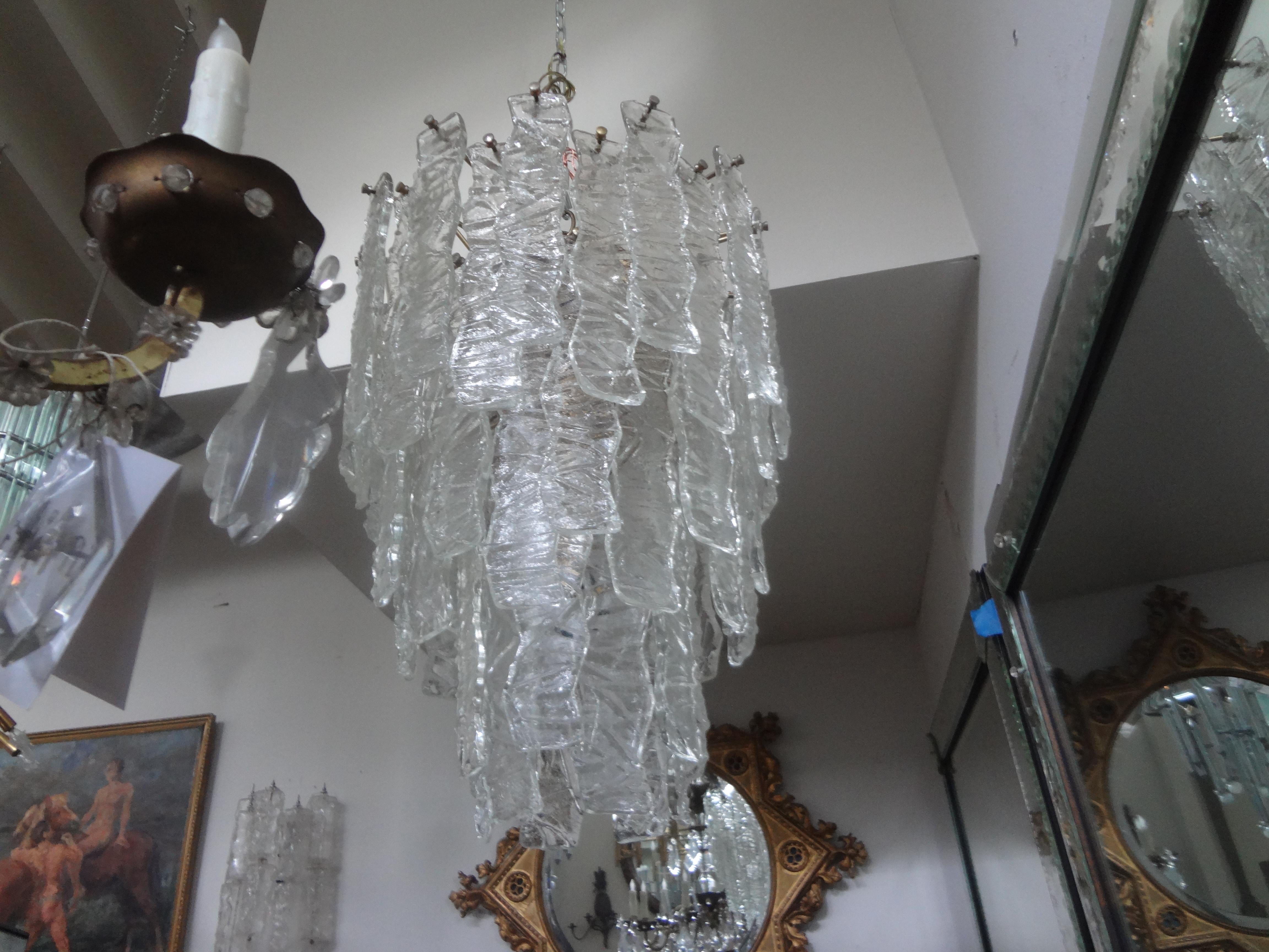 Large Midcentury Murano Chandelier in the Manner of Toni Zuccheri for Venini For Sale 10
