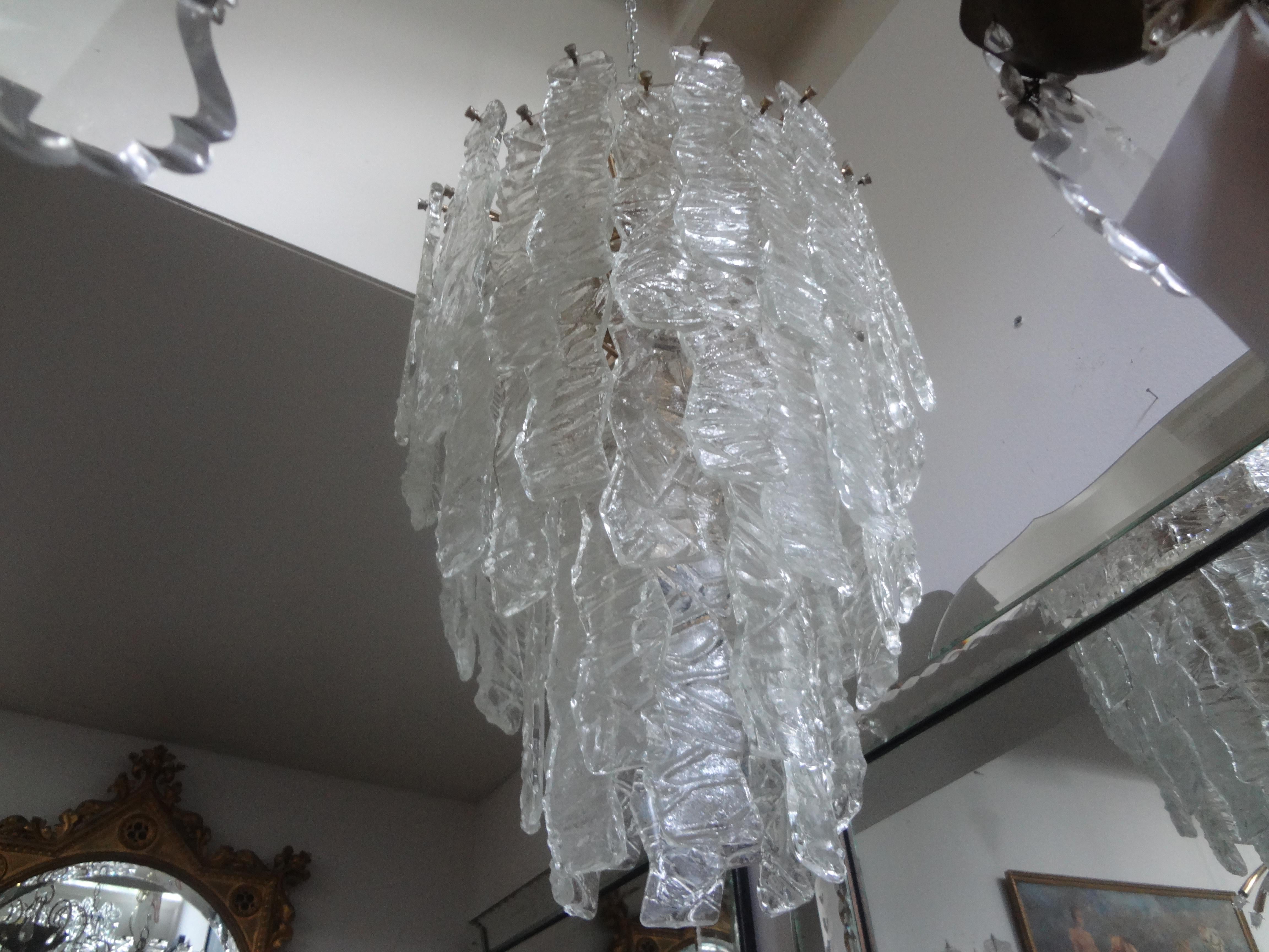 Large Midcentury Murano Chandelier in the Manner of Toni Zuccheri for Venini For Sale 11
