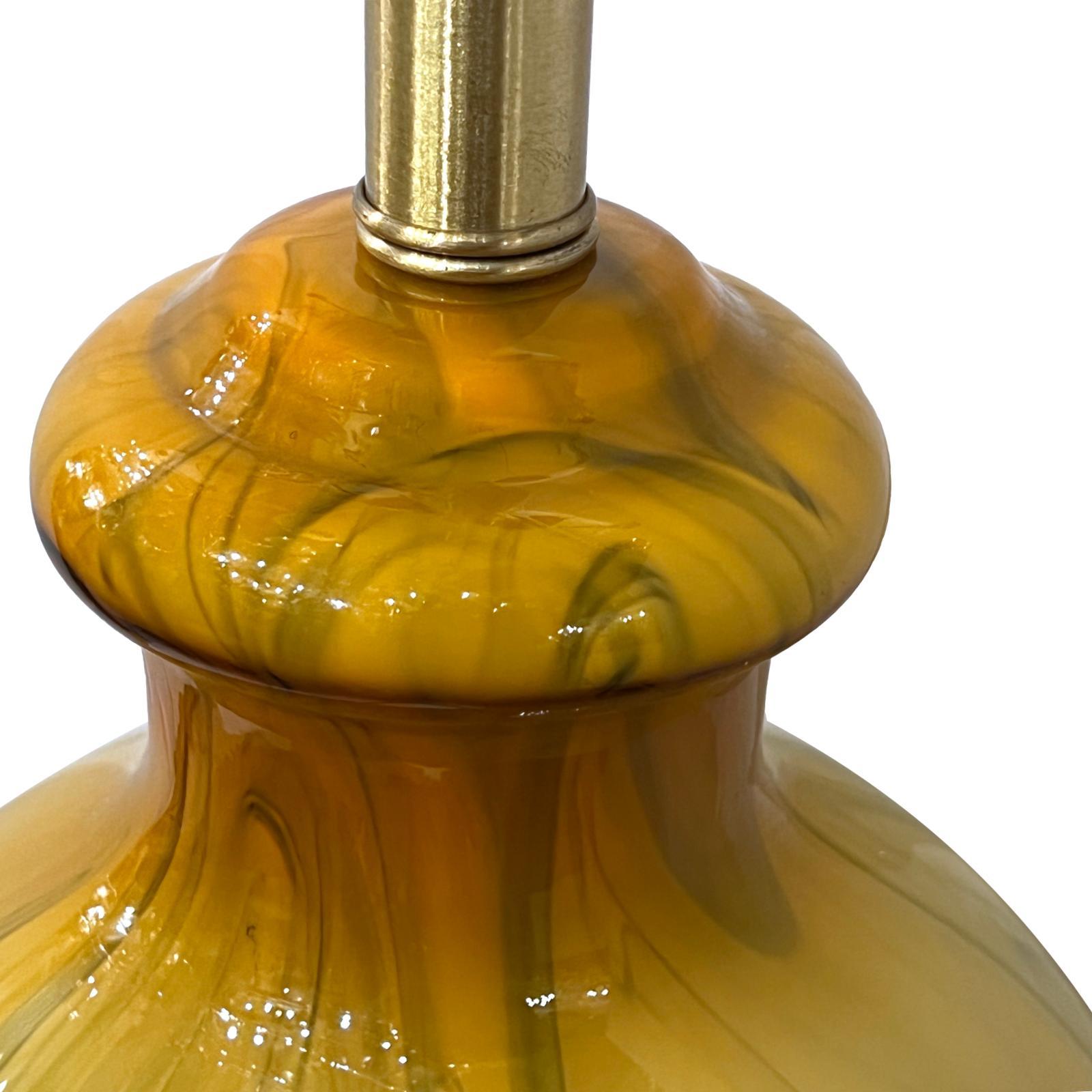Verre de Murano Grande lampe en verre de Murano du milieu du siècle en vente