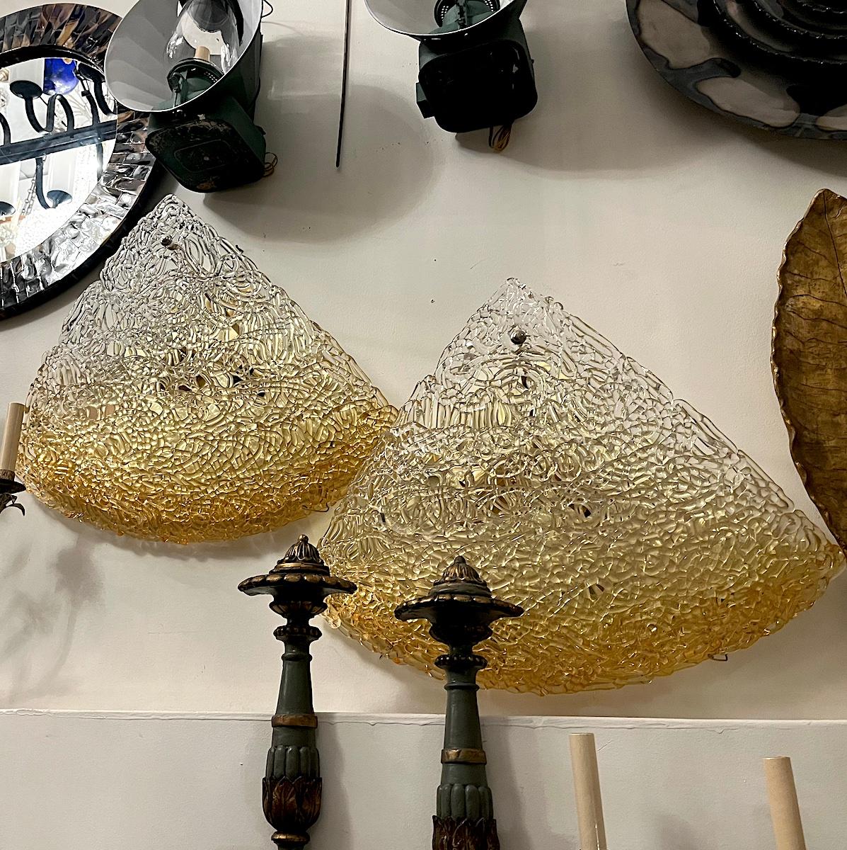 Grandes apliques de Murano de mediados de siglo en venta 4