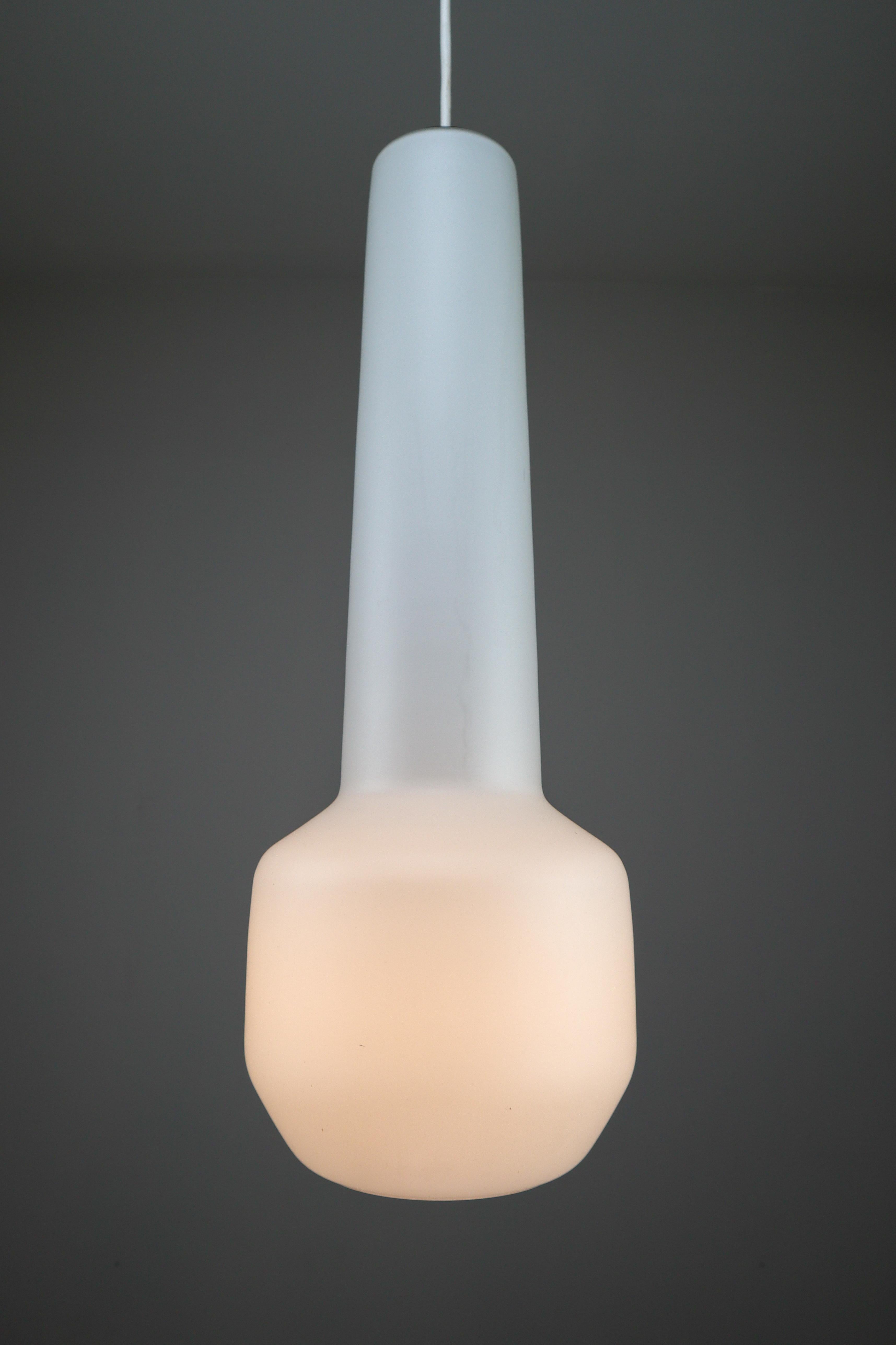 20th Century Large Midcentury Opaline Pendant Lights from Denmark, 1960s