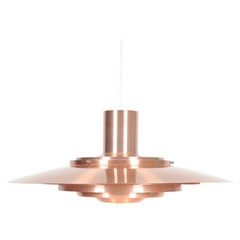 Large Midcentury Pendant in Copper by Fabricius & Kastholm, Made in Denmark