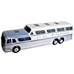 Large Mid-Century Plaster 'Scenicruiser' Greyhound Bus Advertising Display Model