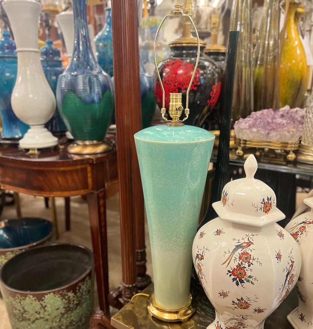 Large Midcentury Porcelain Lamp For Sale 2