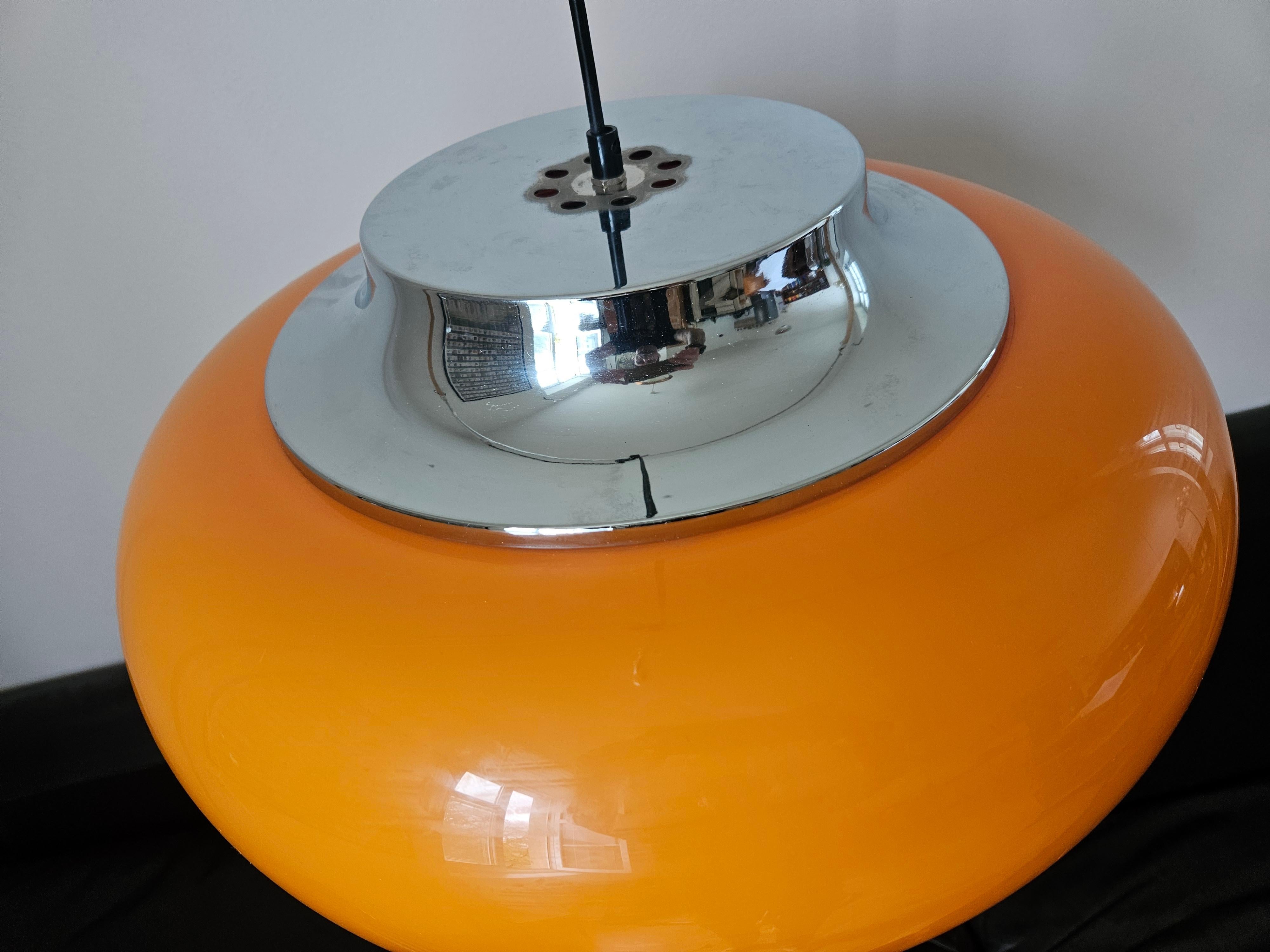 Colgante grande de mediados de siglo Meblo, Harvey Guzzini, Space Age, Italia, años 70 Moderno de mediados de siglo en venta