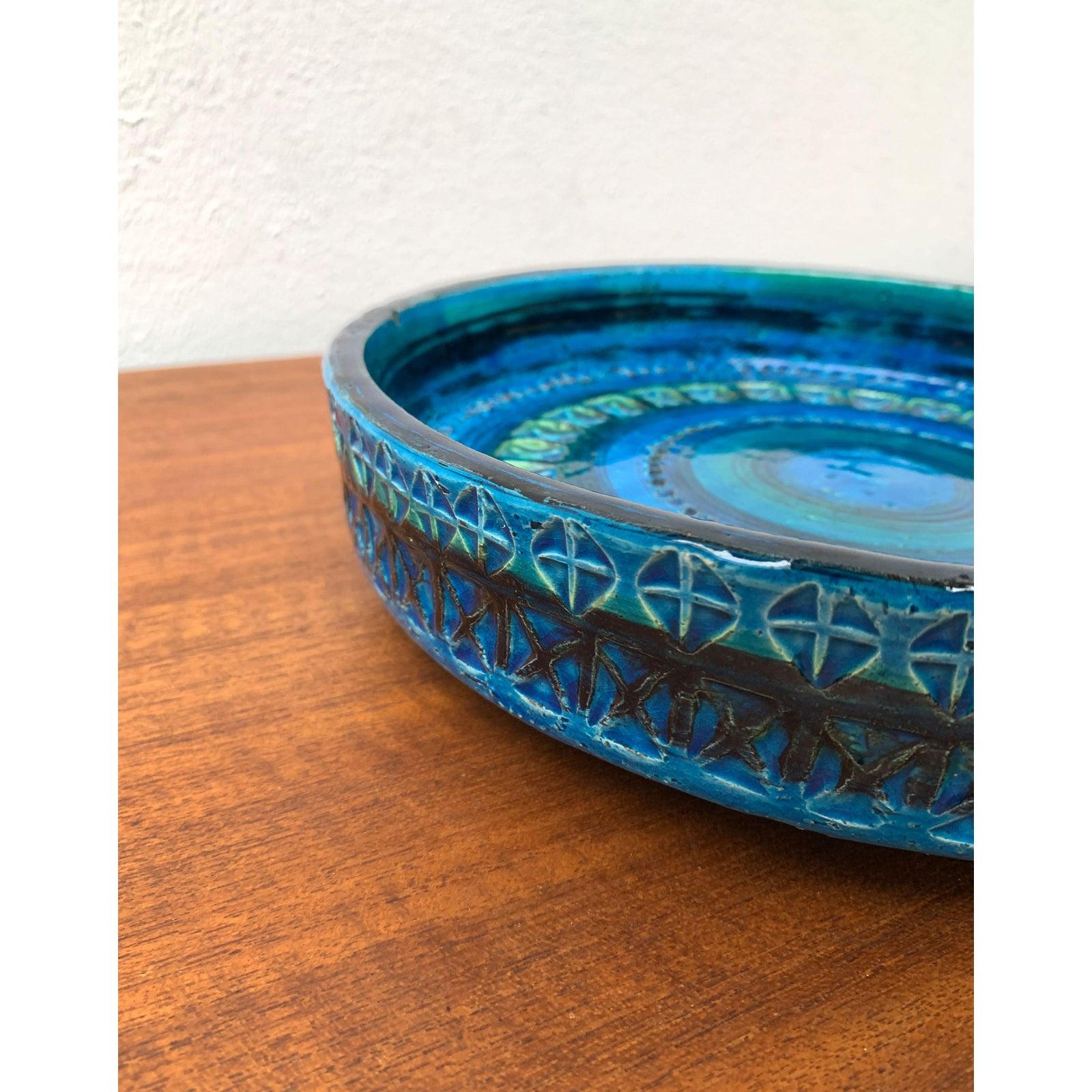 Grande ciotola in ceramica Rimini Blu del MidCentury di Aldo Londi per Bitossi, Italia, anni '60 in vendita 5