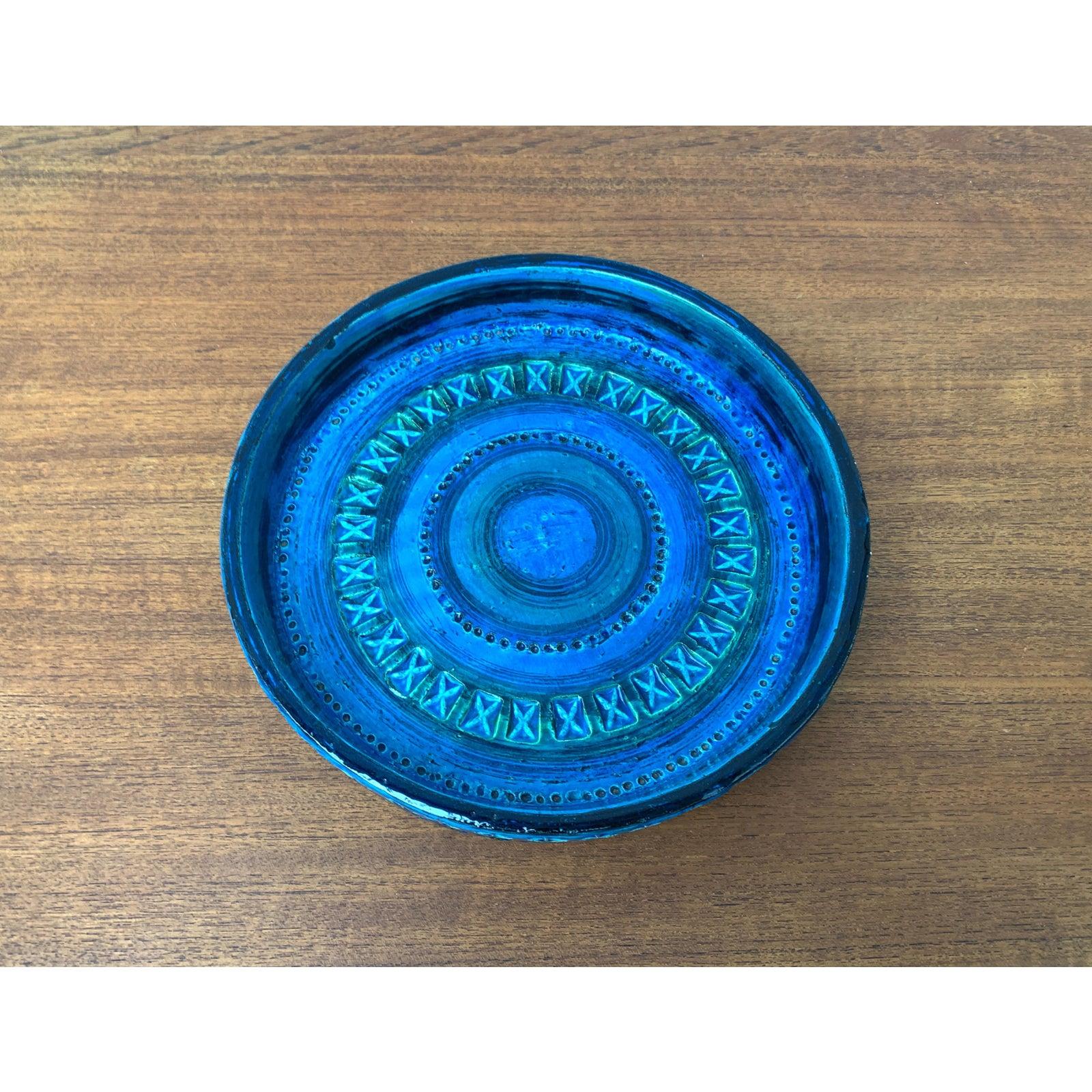 Mid-Century moderno Grande ciotola in ceramica Rimini Blu del MidCentury di Aldo Londi per Bitossi, Italia, anni '60 in vendita