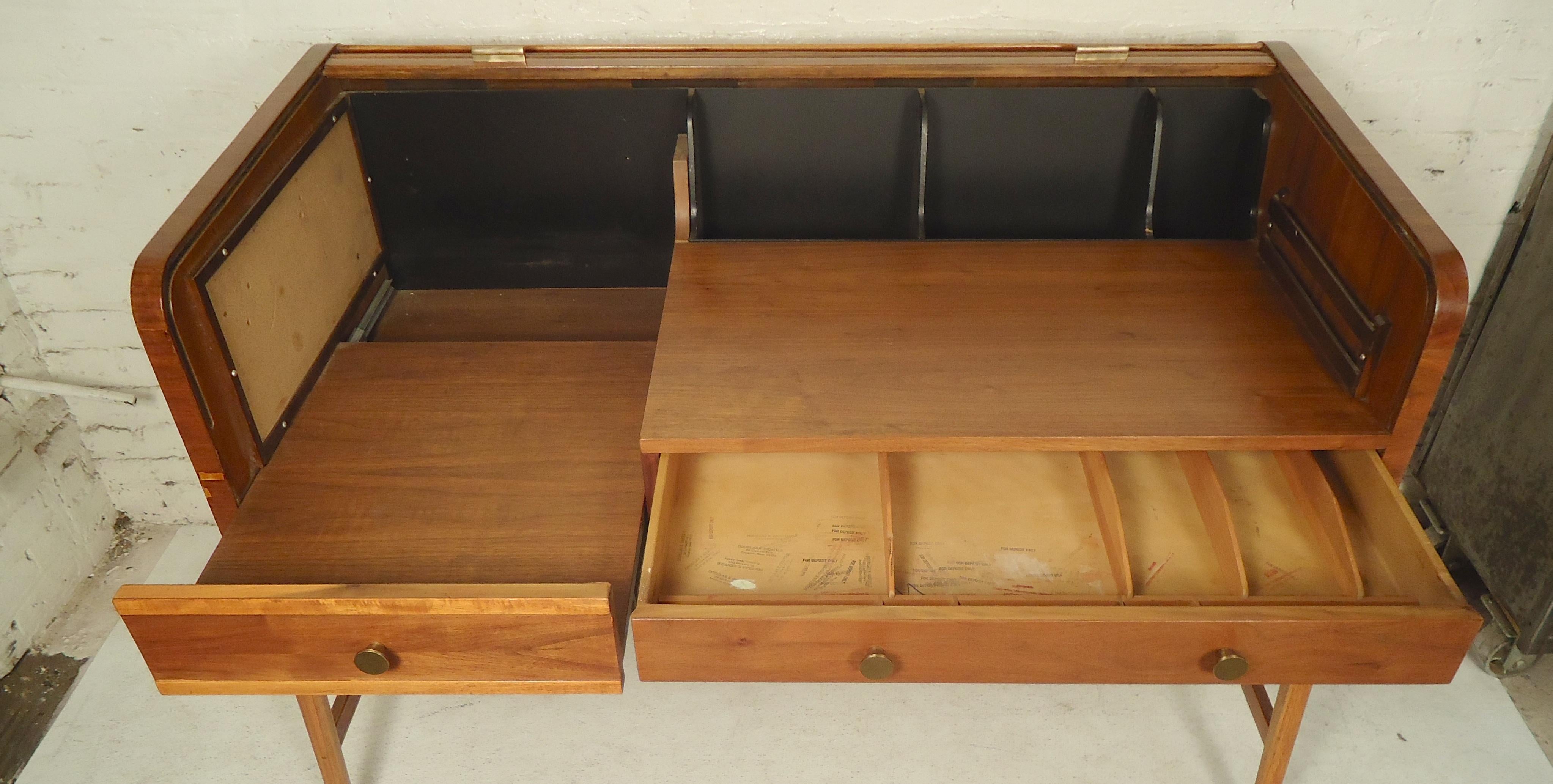 mid century roll top desk