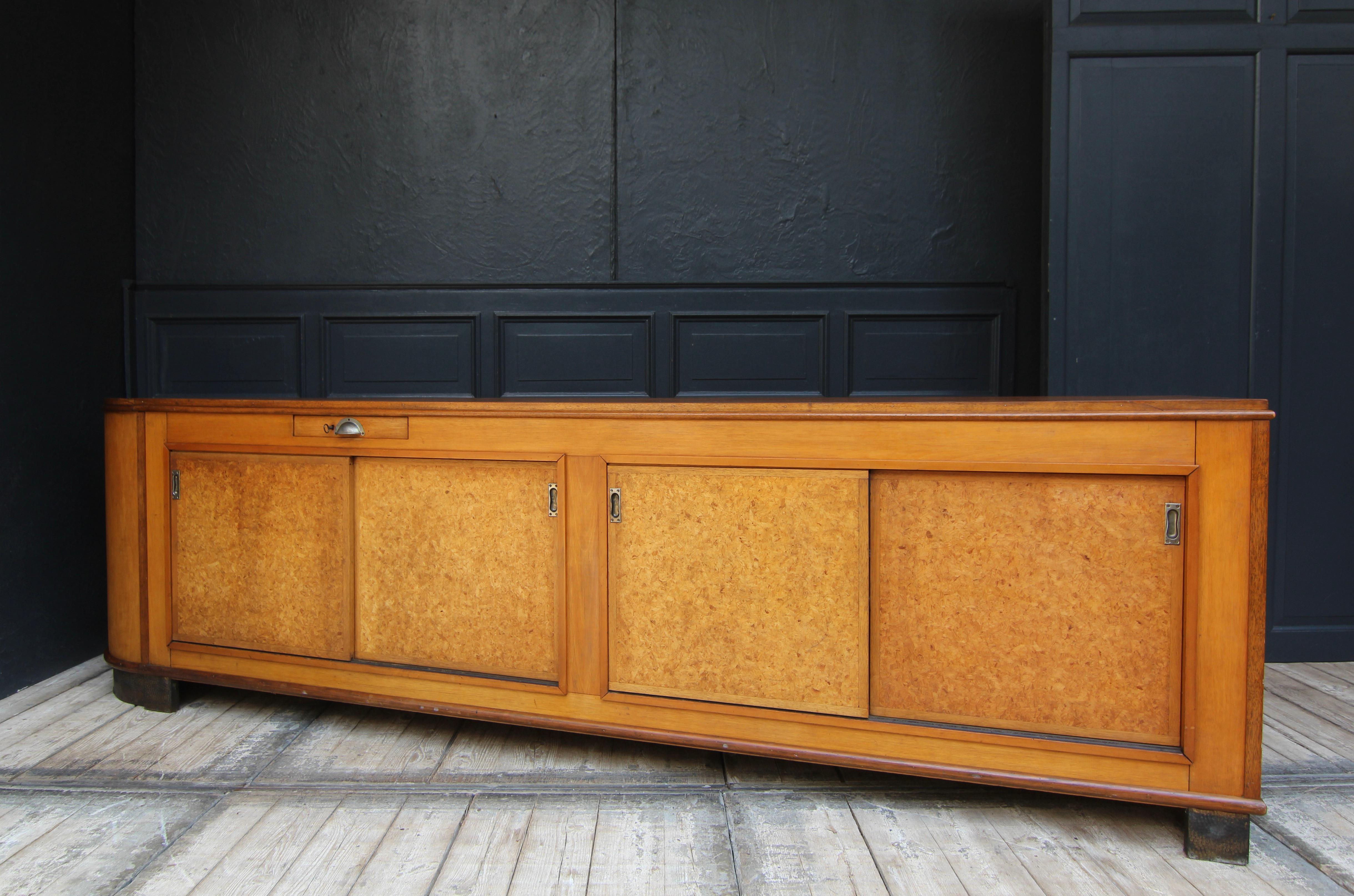 Large Midcentury Shop Counter with Sliding Doors For Sale 6