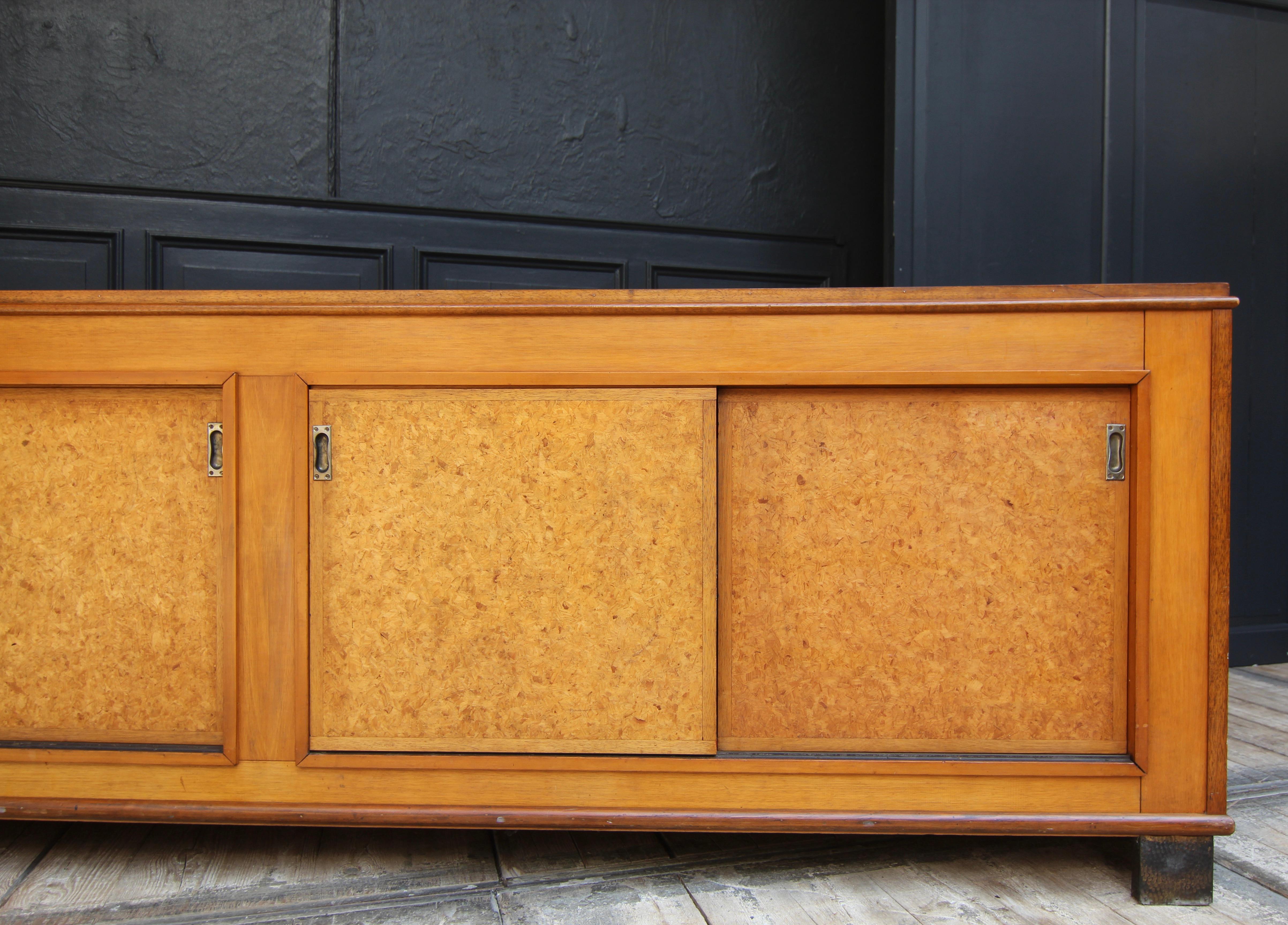 Large Midcentury Shop Counter with Sliding Doors For Sale 10