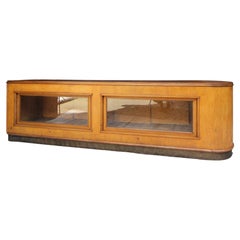 Vintage Large Midcentury Shop Counter with Sliding Doors