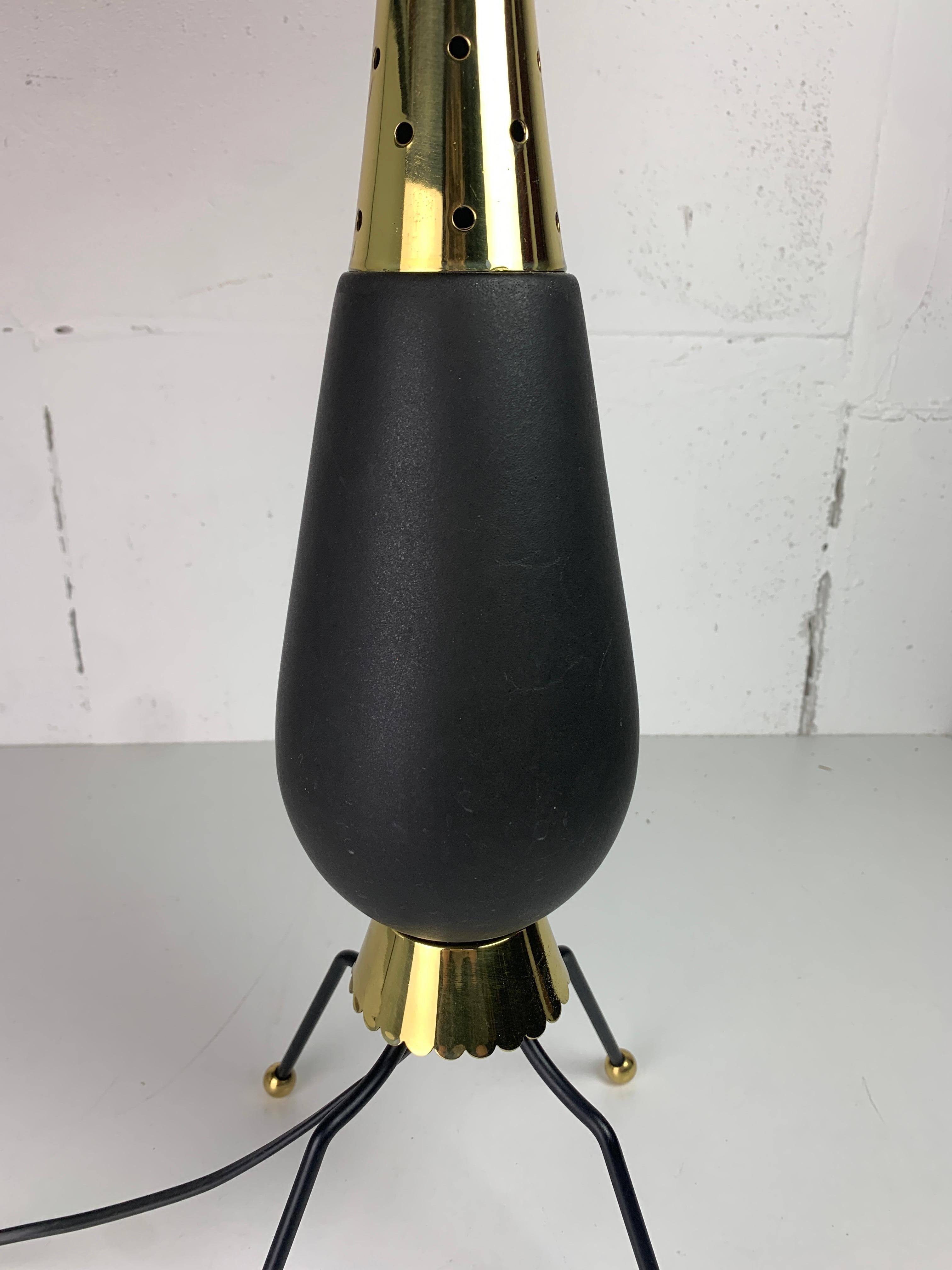 Grande lampe de table en laiton de style Sputnik du milieu du siècle, US 1950s Bon état - En vente à Zaandam, NL
