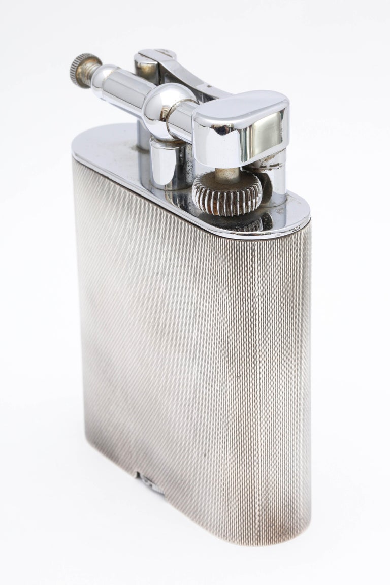 Large Midcentury Sterling Silver Table Lighter at 1stDibs