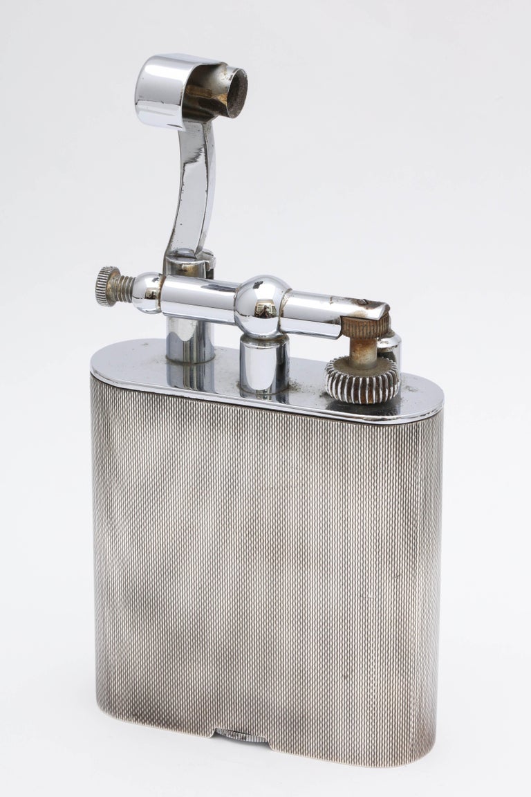 Large Midcentury Sterling Silver Table Lighter at 1stDibs