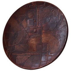 Large Midcentury Surrealist Pottery Bowl by Bertil Vallien for Rorstrand, 1970s