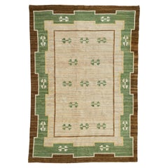Large Midcentury Swedish Flat-Weave Carpet, 1950s