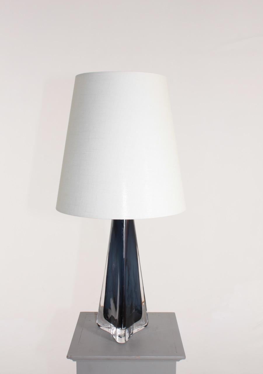 Swedish Large Midcentury Table Lamp Designed by Carl Fagerlund for Orrefors Glass, 1950s For Sale