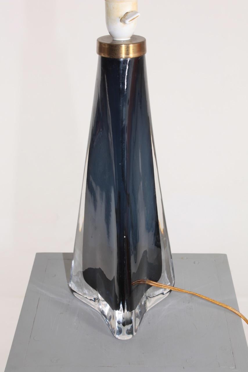 Large Midcentury Table Lamp Designed by Carl Fagerlund for Orrefors Glass, 1950s For Sale 2