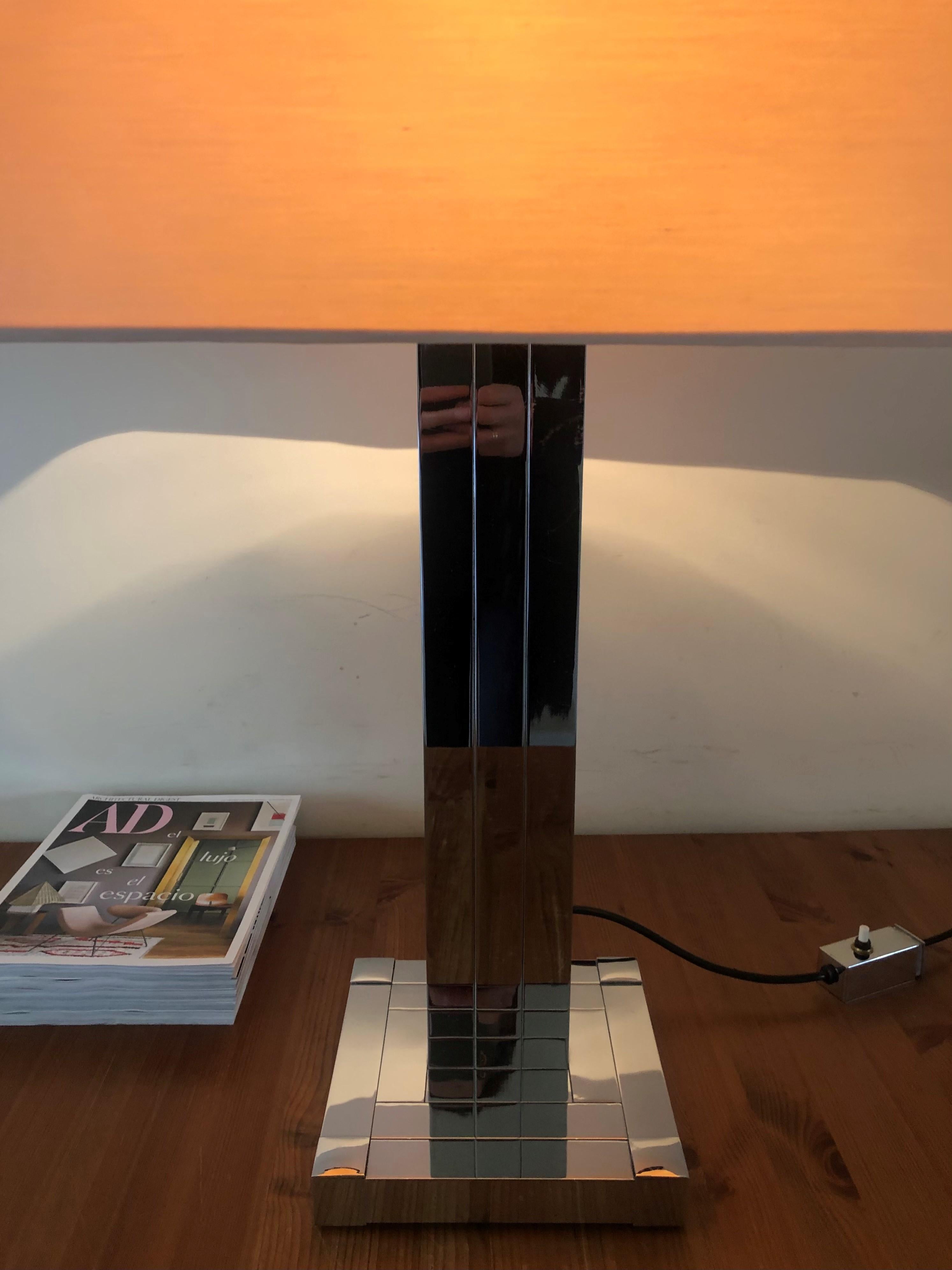 Large Midcentury Table Lamp from 1970s by Willy Rizzo for Lumica, 1970s In Good Condition In Badajoz, Badajoz