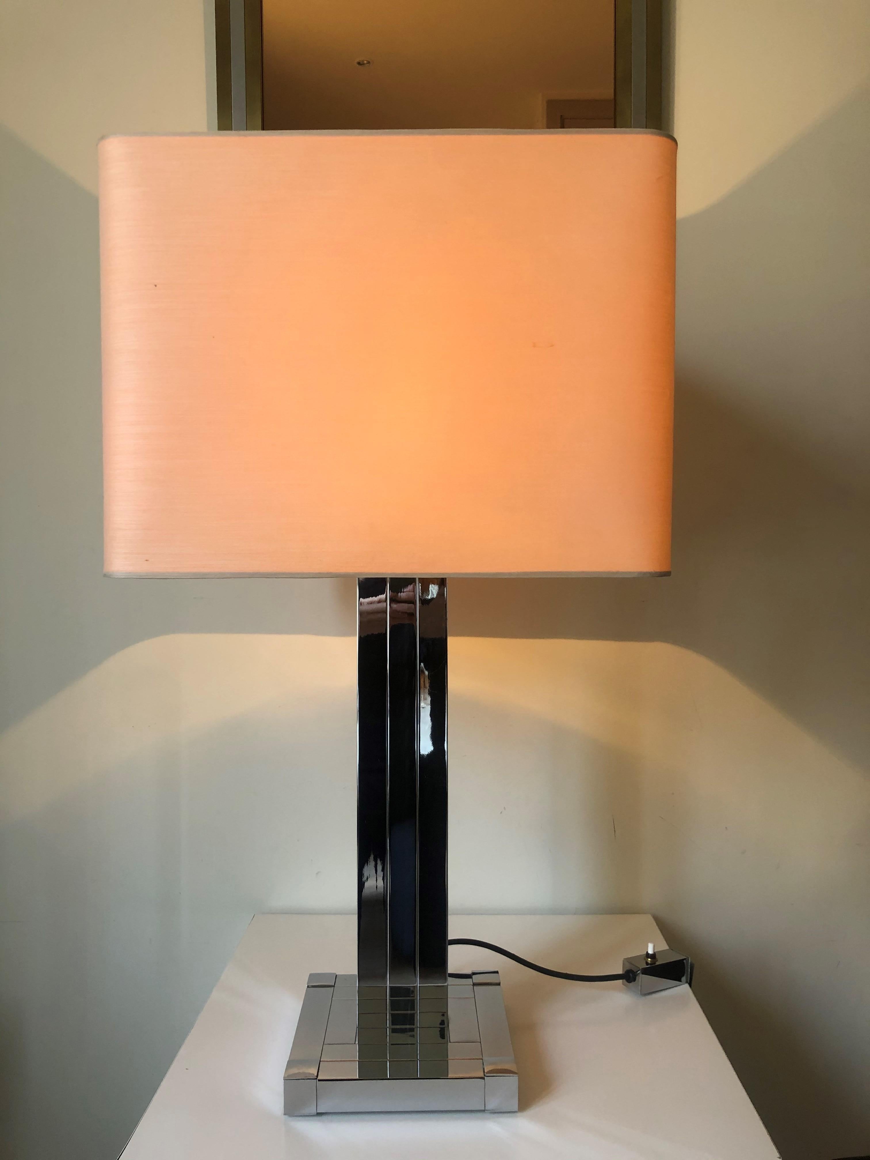 Metal Large Midcentury Table Lamp from 1970s by Willy Rizzo for Lumica, 1970s