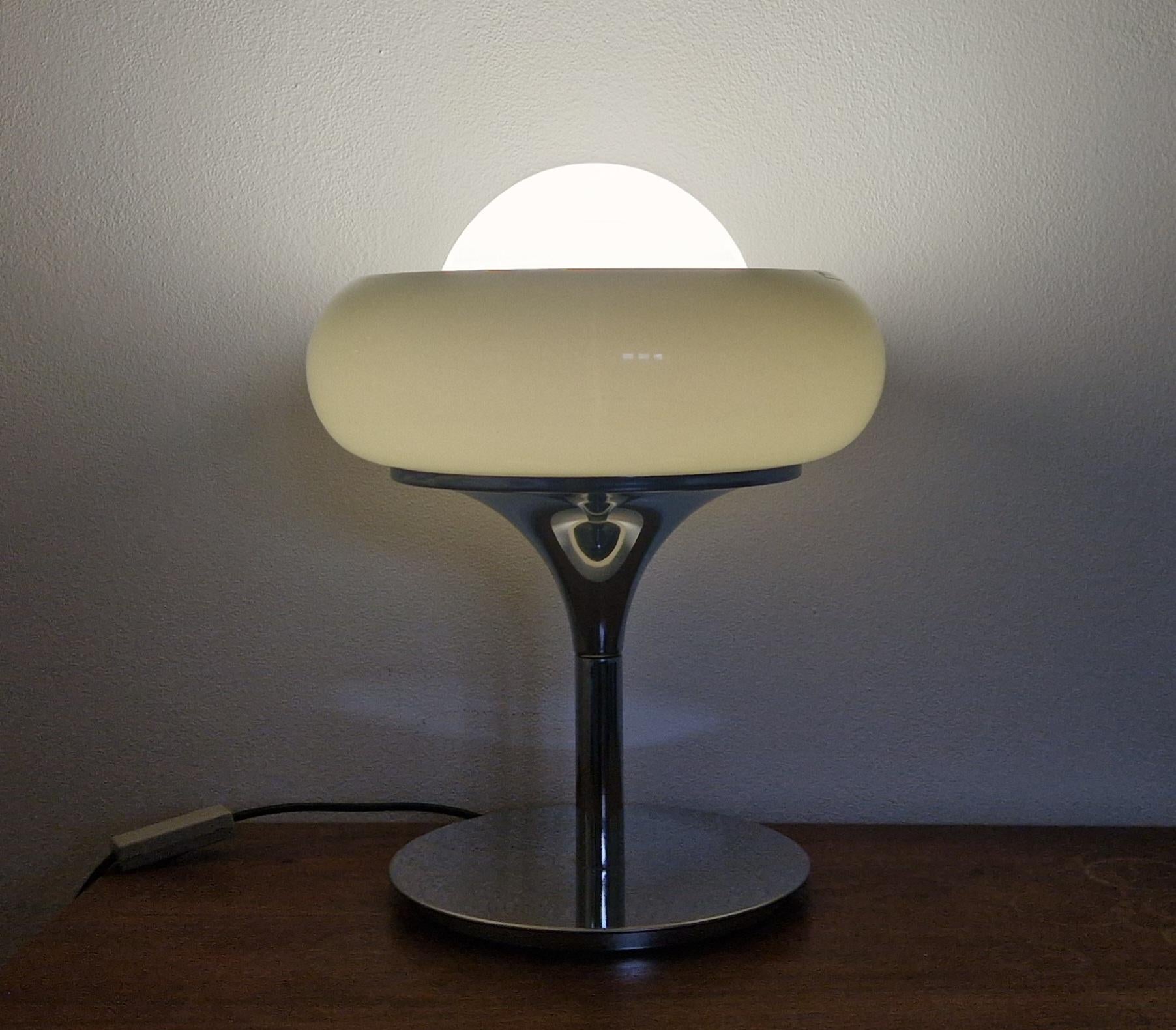 Large Midcentury Table Lamp Meblo, designed by Harvey Guzzini, Italy, 1970s 3