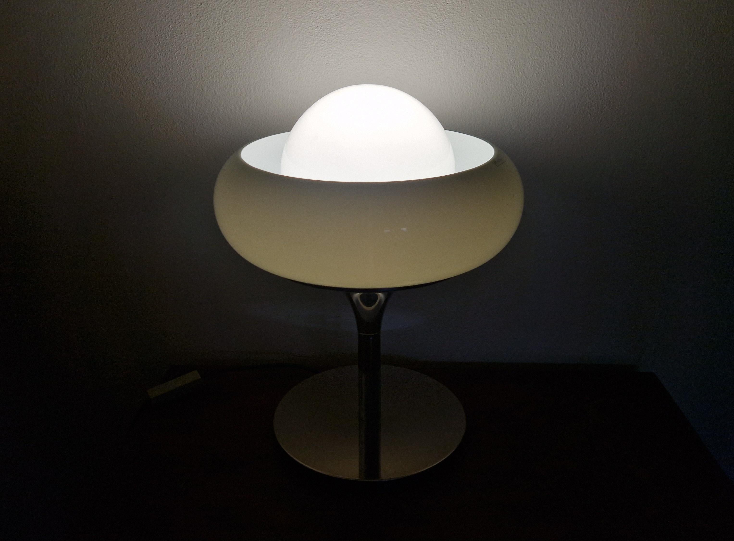 Large Midcentury Table Lamp Meblo, designed by Harvey Guzzini, Italy, 1970s 5