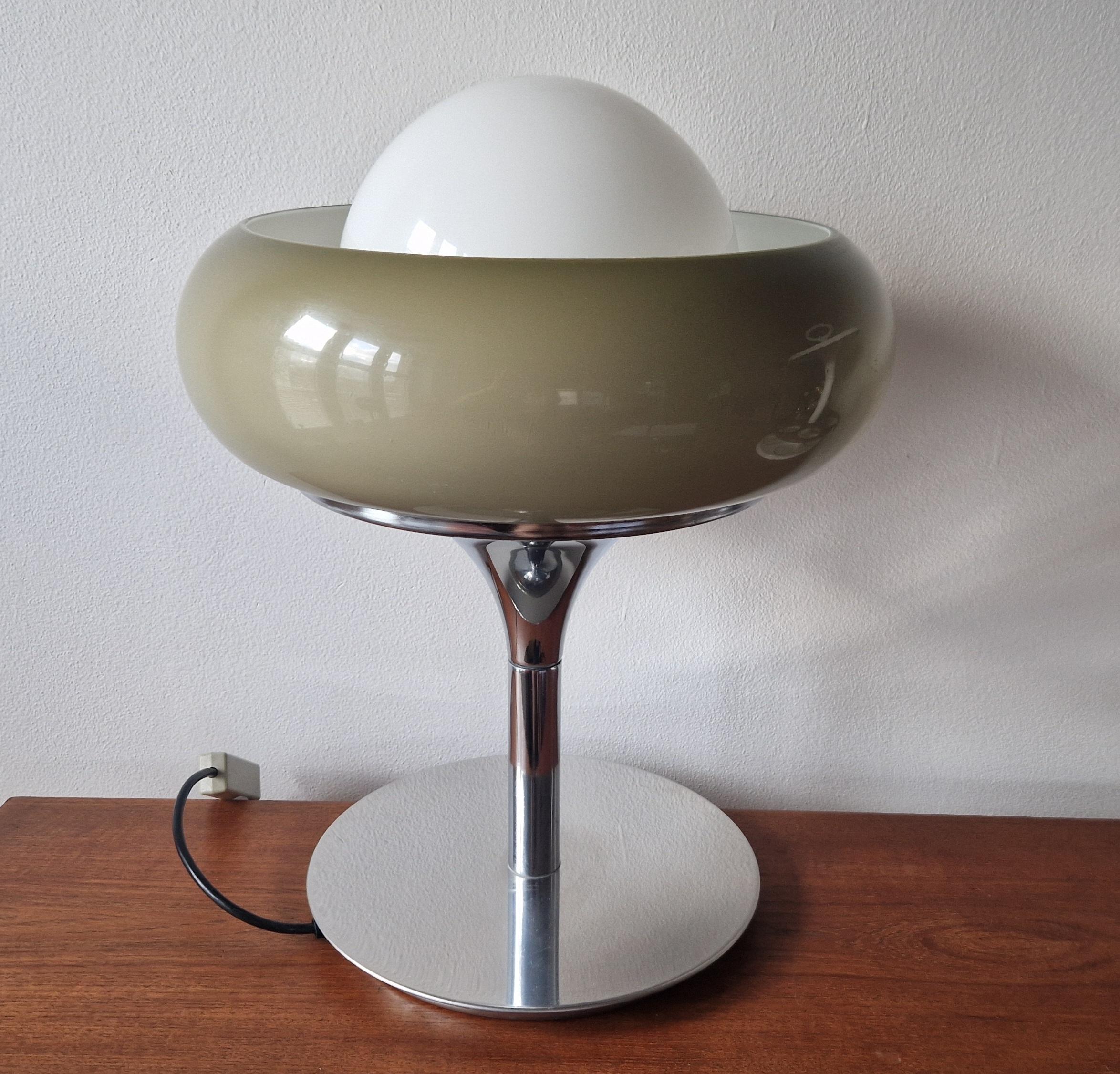 Large Midcentury Table Lamp Meblo, designed by Harvey Guzzini, Italy, 1970s 1