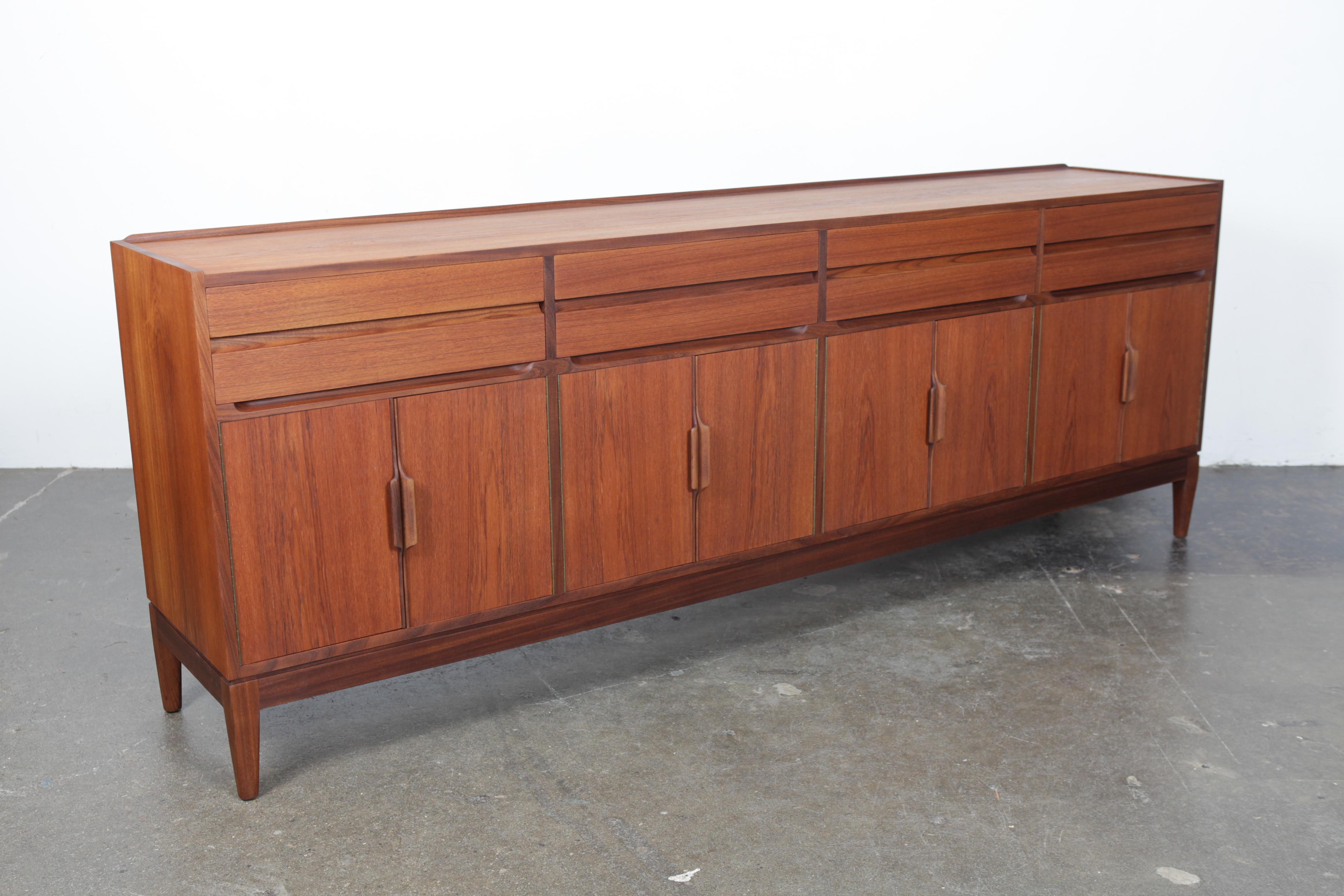 Oiled Large Midcentury Teak Sideboard by Archie Shine of England